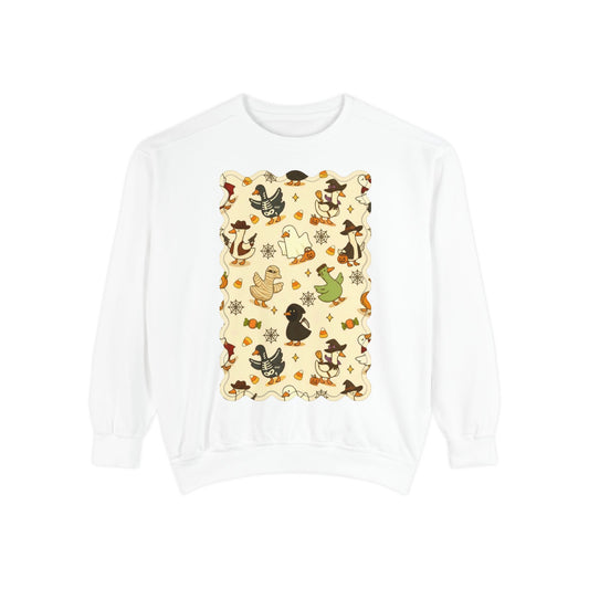 Autumn Witch Cat Pattern Sweatshirt