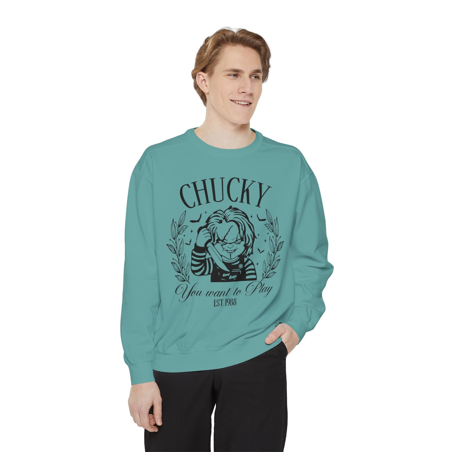 Chucky "You Want to Play" Graphic Sweatshirt
