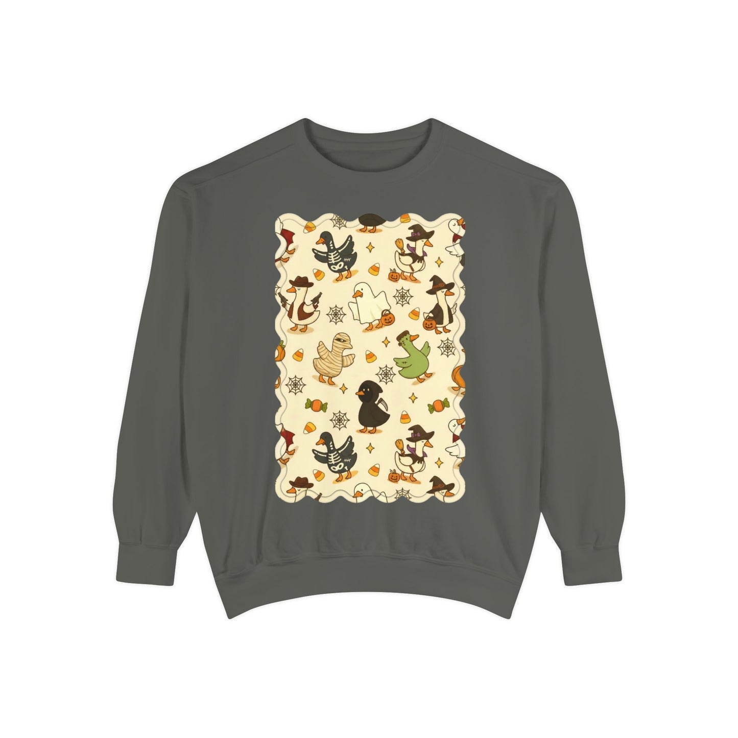 Autumn Witch Cat Pattern Sweatshirt