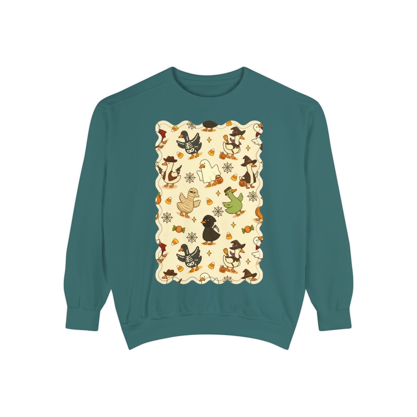 Autumn Witch Cat Pattern Sweatshirt