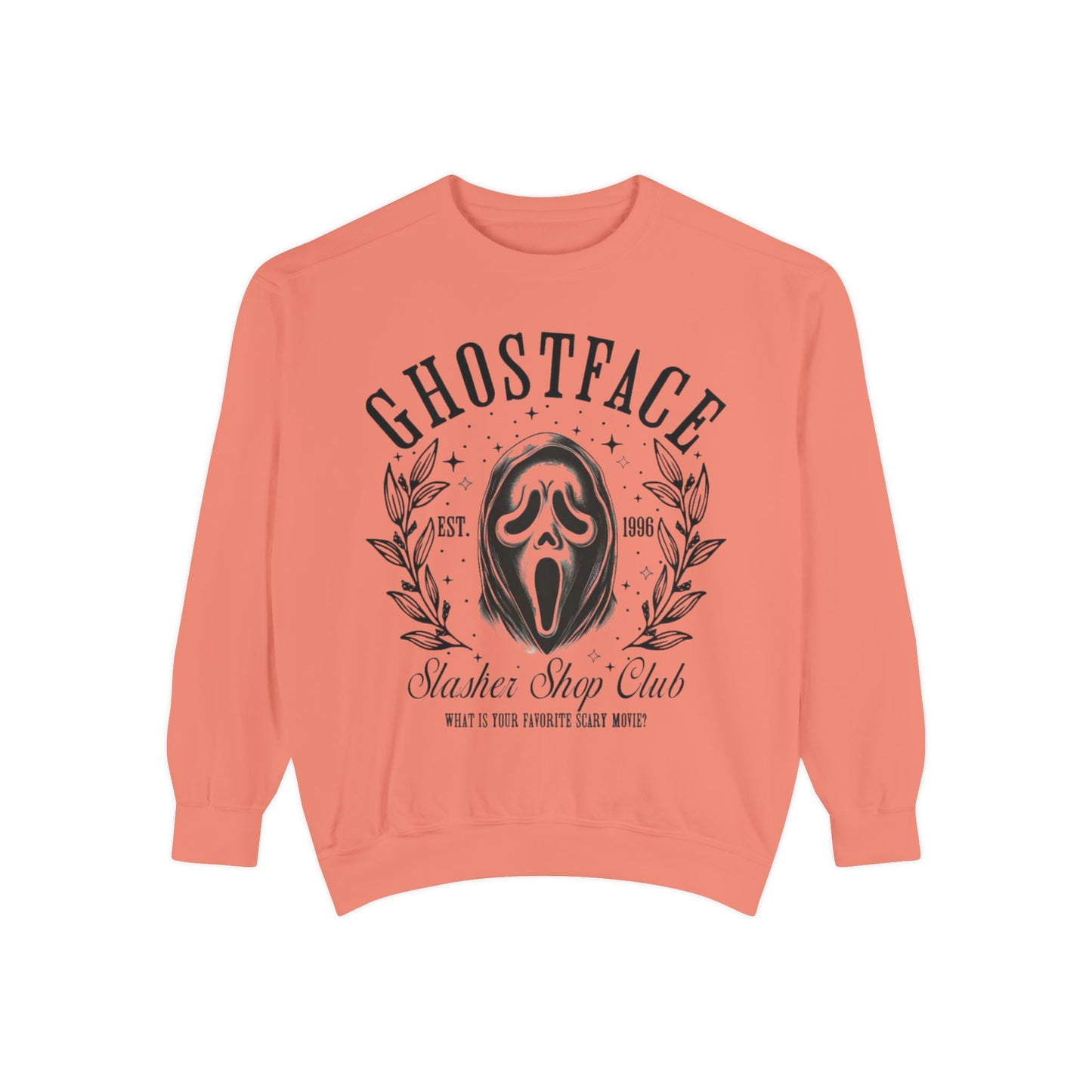 Ghostface Slasher Show Club Sweatshirt — Retro Horror Mask Crewneck