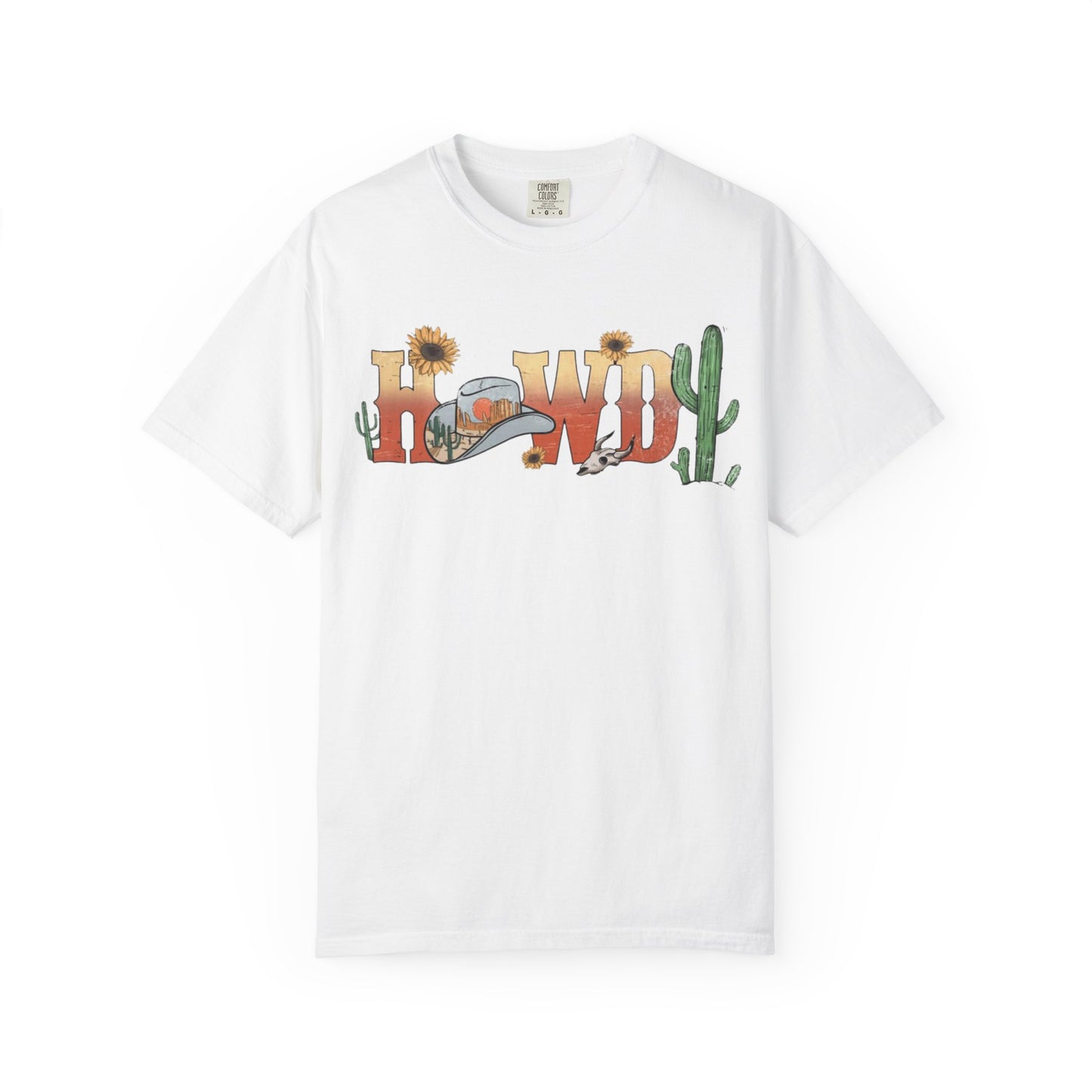 Howdy Western T-Shirt — Southwestern Cactus & Sunflower Graphic Tee