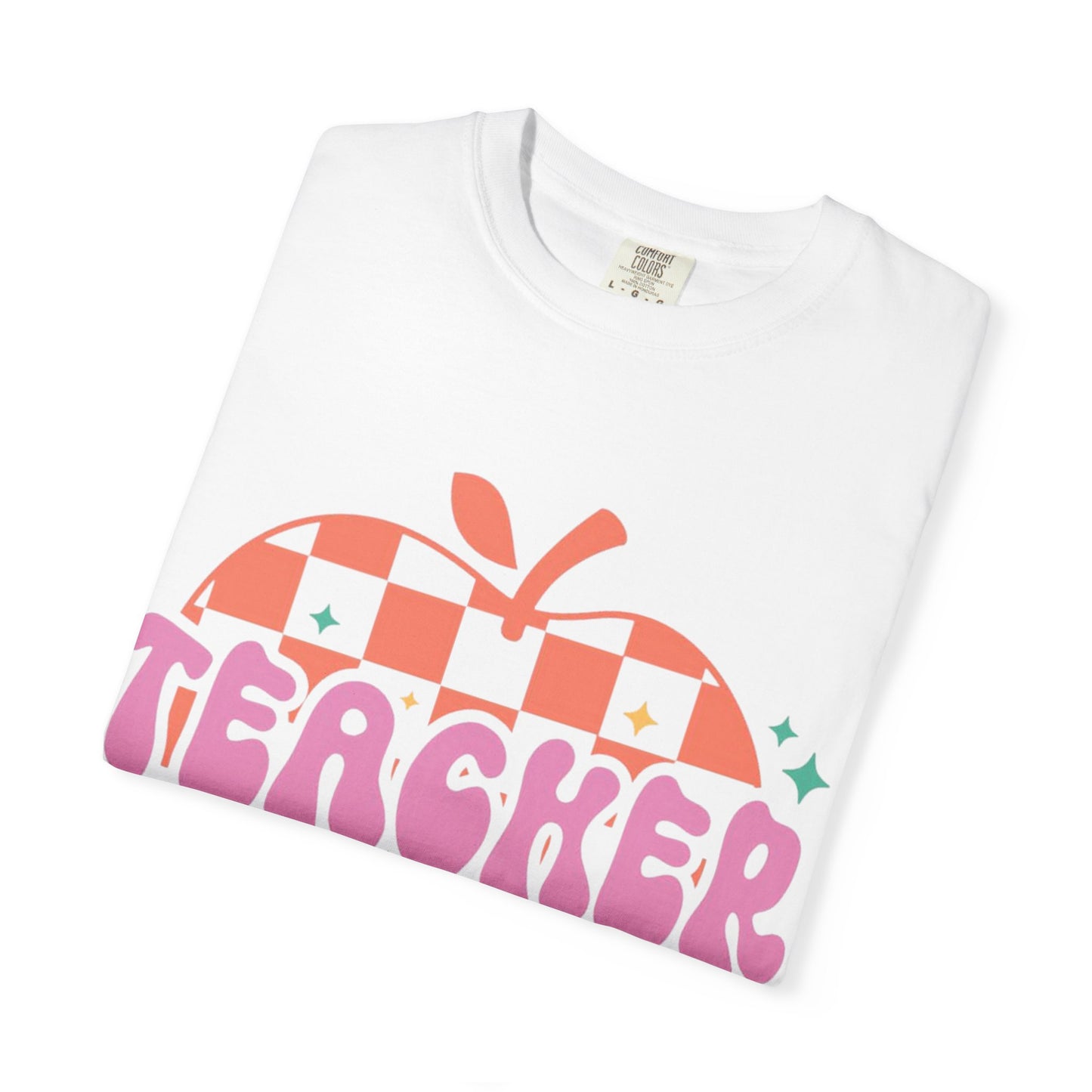 Teacher Life Apple T-Shirt — Retro Checkered Teacher Appreciation Tee