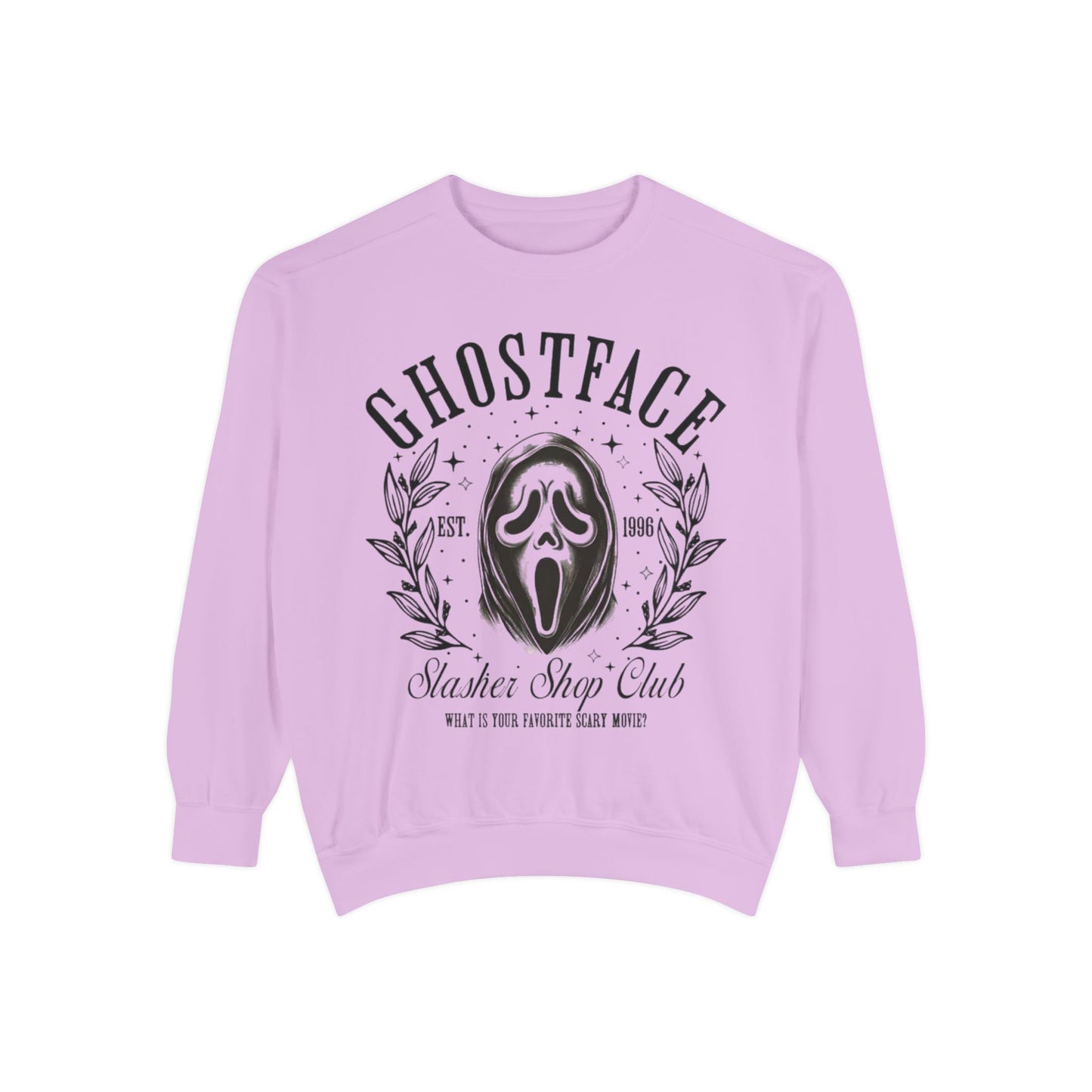 Ghostface Slasher Show Club Sweatshirt — Retro Horror Mask Crewneck