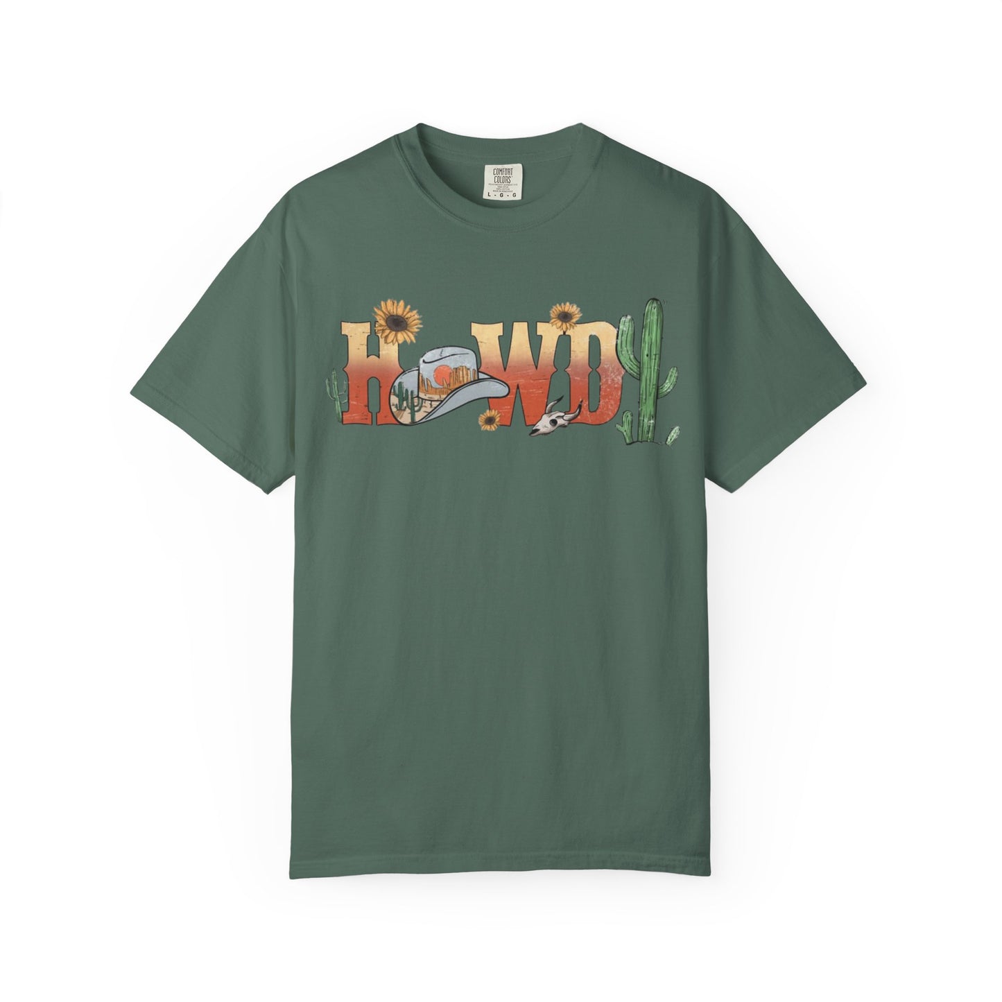 Howdy Western T-Shirt — Southwestern Cactus & Sunflower Graphic Tee