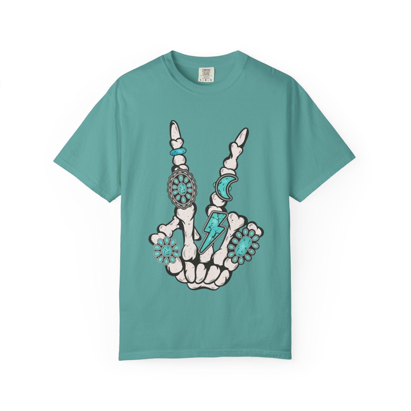 Skeleton Hand Rock 'n' Flower T-Shirt