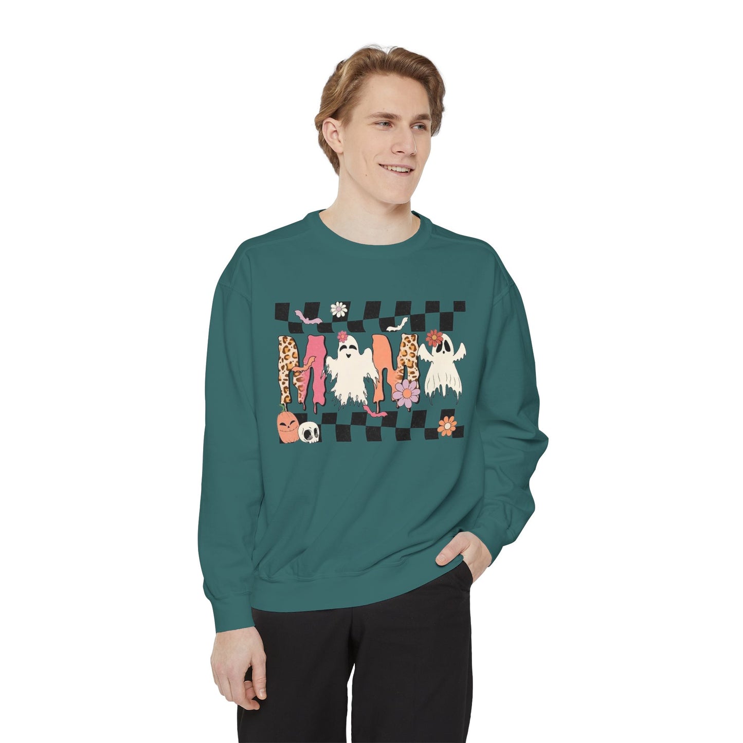 Checkerboard Cats Sweatshirt — Cute Cat Pattern Pullover