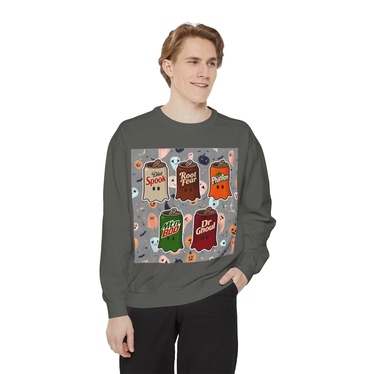 Halloween Candy Ghost Sweatshirt — Vintage Trick-or-Treat Candy Bar Design