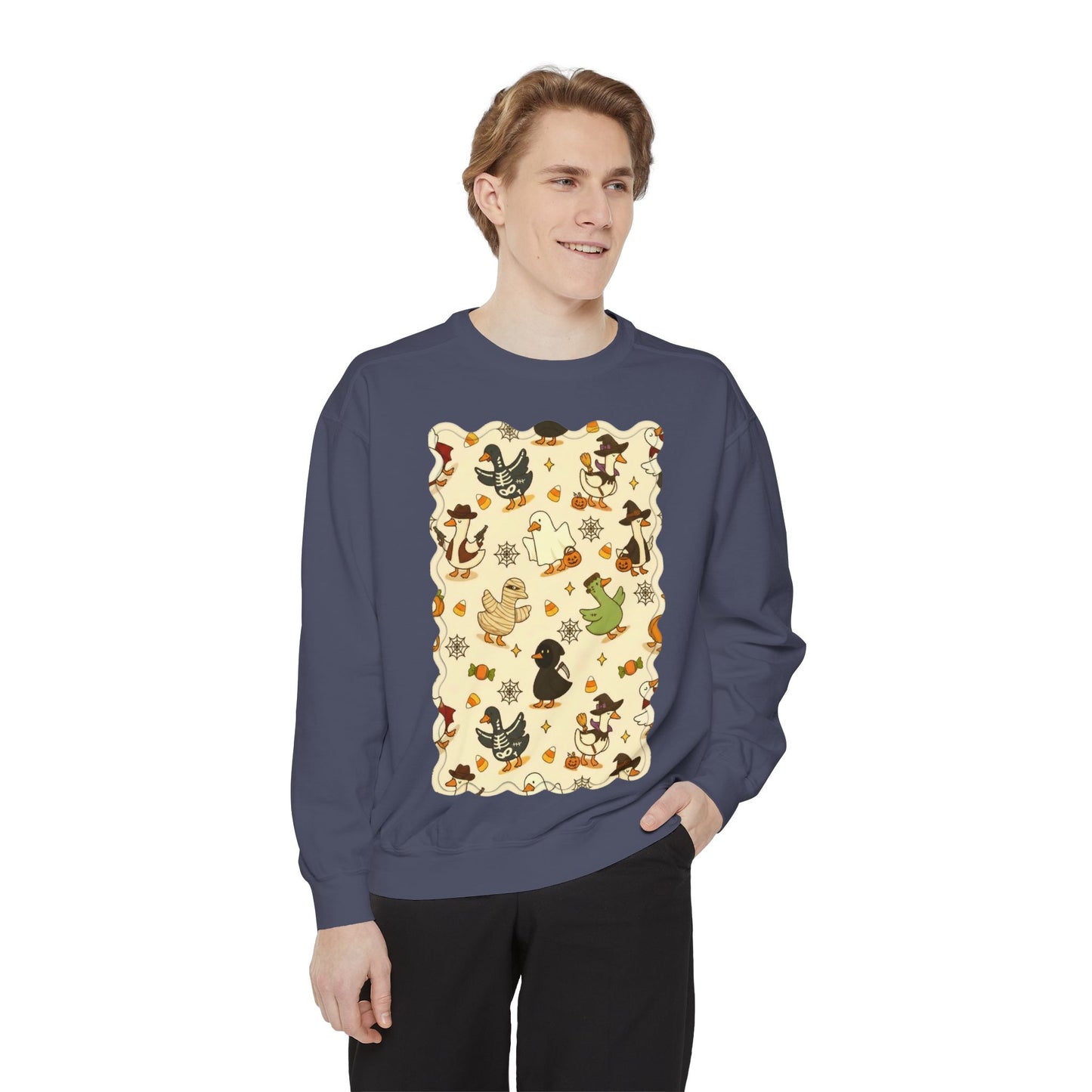 Autumn Witch Cat Pattern Sweatshirt