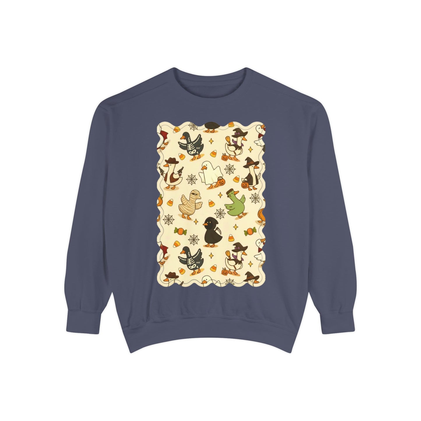 Autumn Witch Cat Pattern Sweatshirt