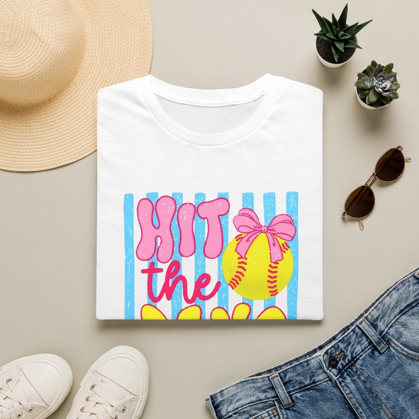 T-Shirt — "Hit the Dang Ball" Cute Softball Tee