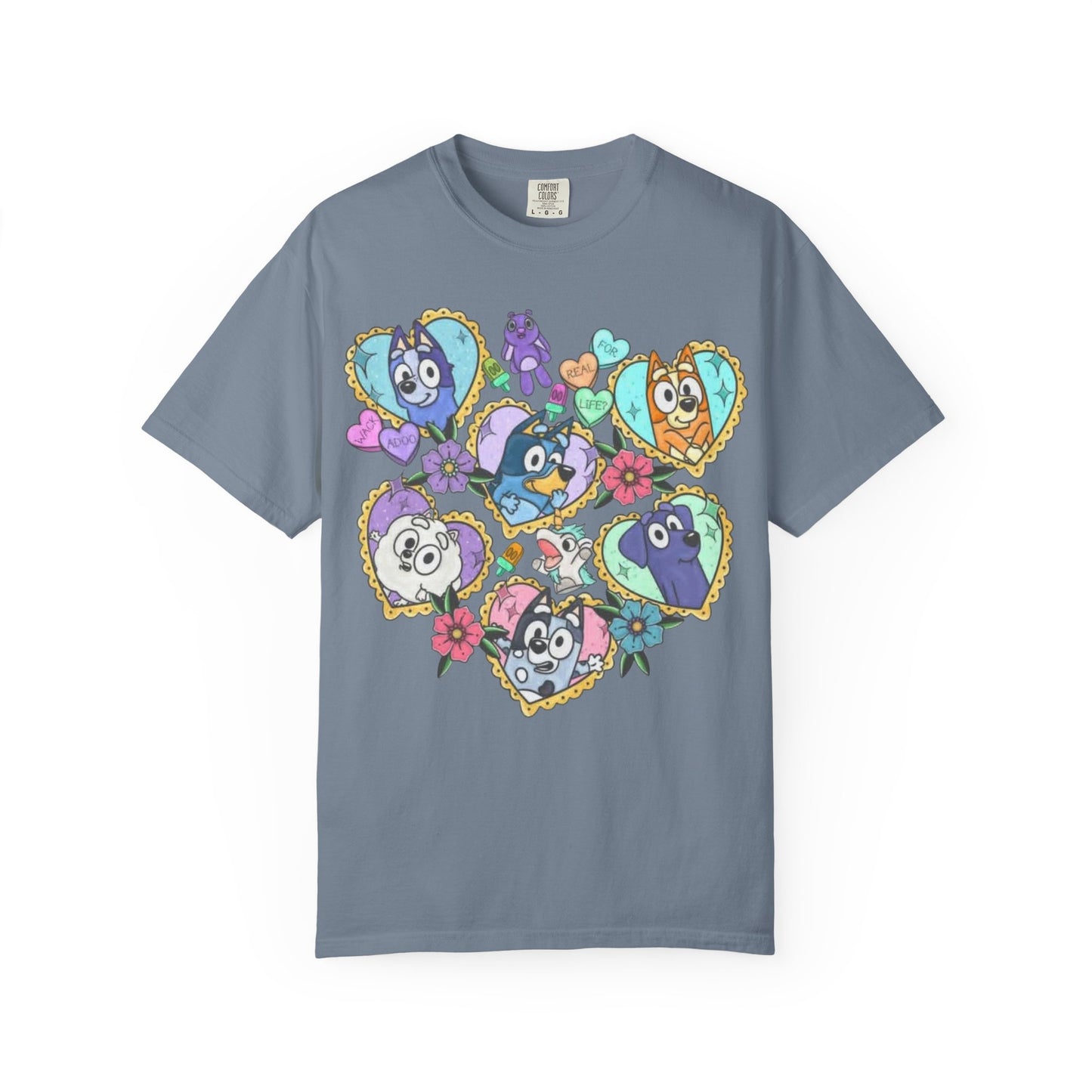 Cute Cartoon Birds Heart Collage T-Shirt | Colorful Avian Characters