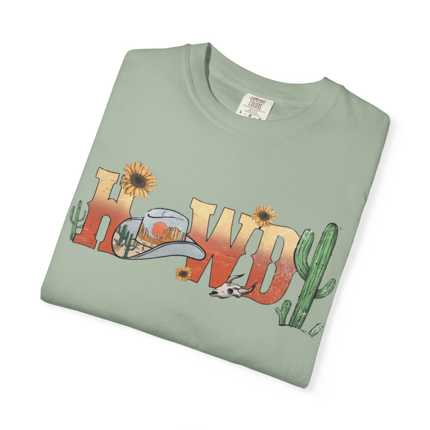 Howdy Western T-Shirt — Southwestern Cactus & Sunflower Graphic Tee