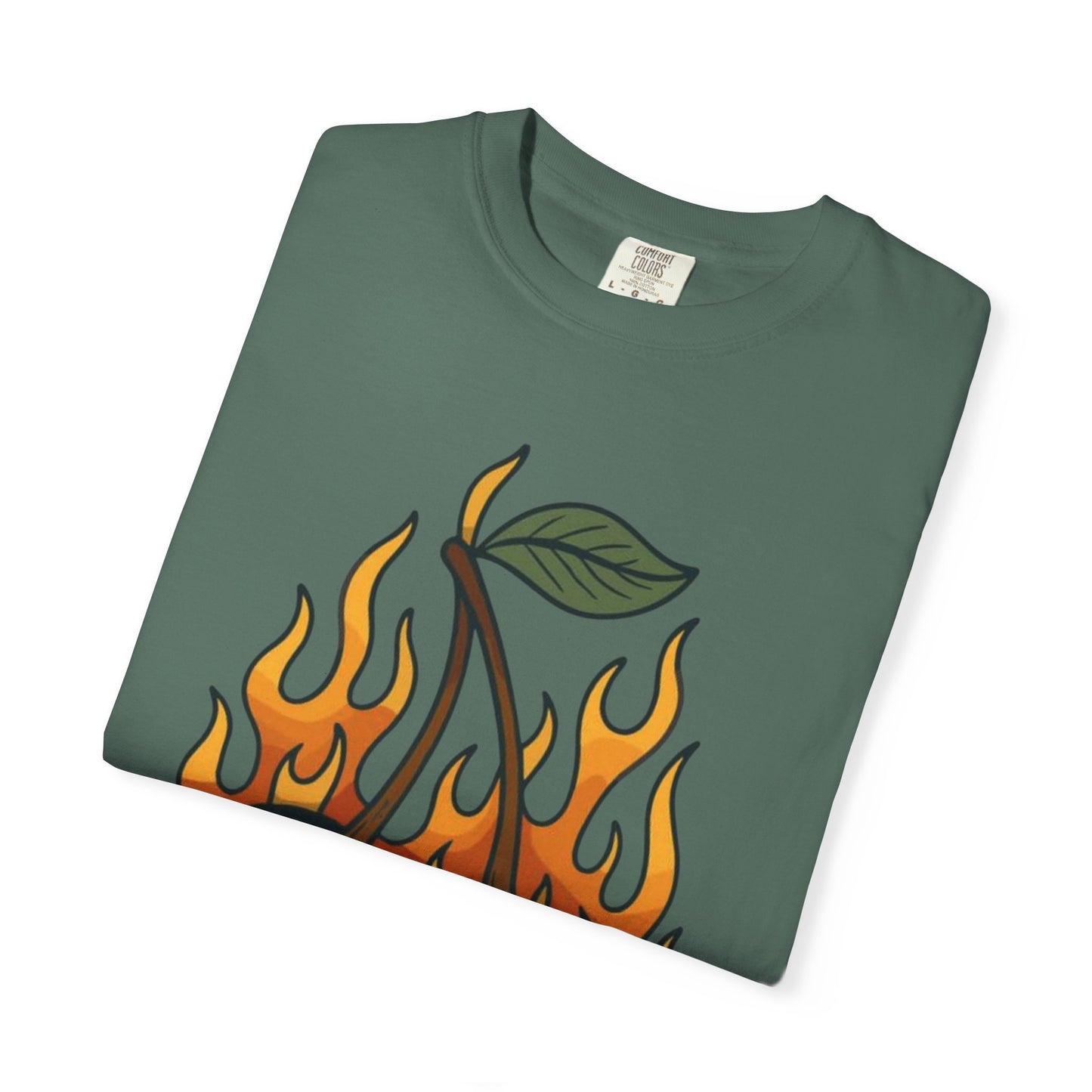 Flaming 8-Ball Cherries T-Shirt | Pool Ball Cherry Graphic
