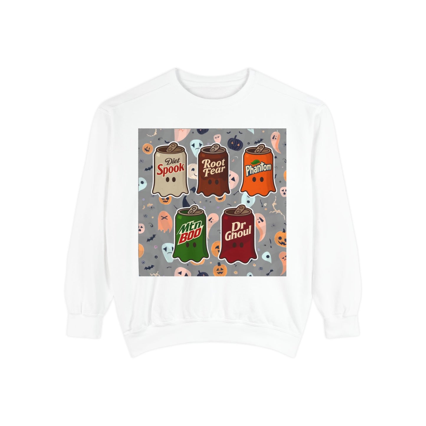 Halloween Candy Ghost Sweatshirt — Vintage Trick-or-Treat Candy Bar Design