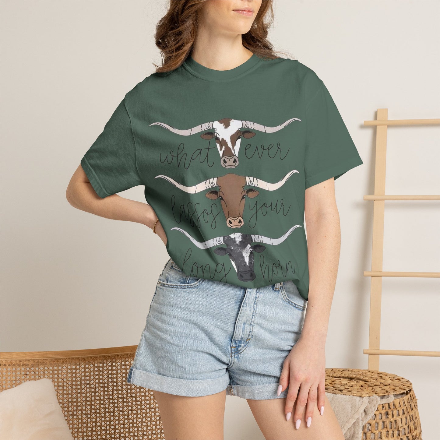Longhorn Tee — "What Ever Lasso Your Long Horn" Graphic T-Shirt