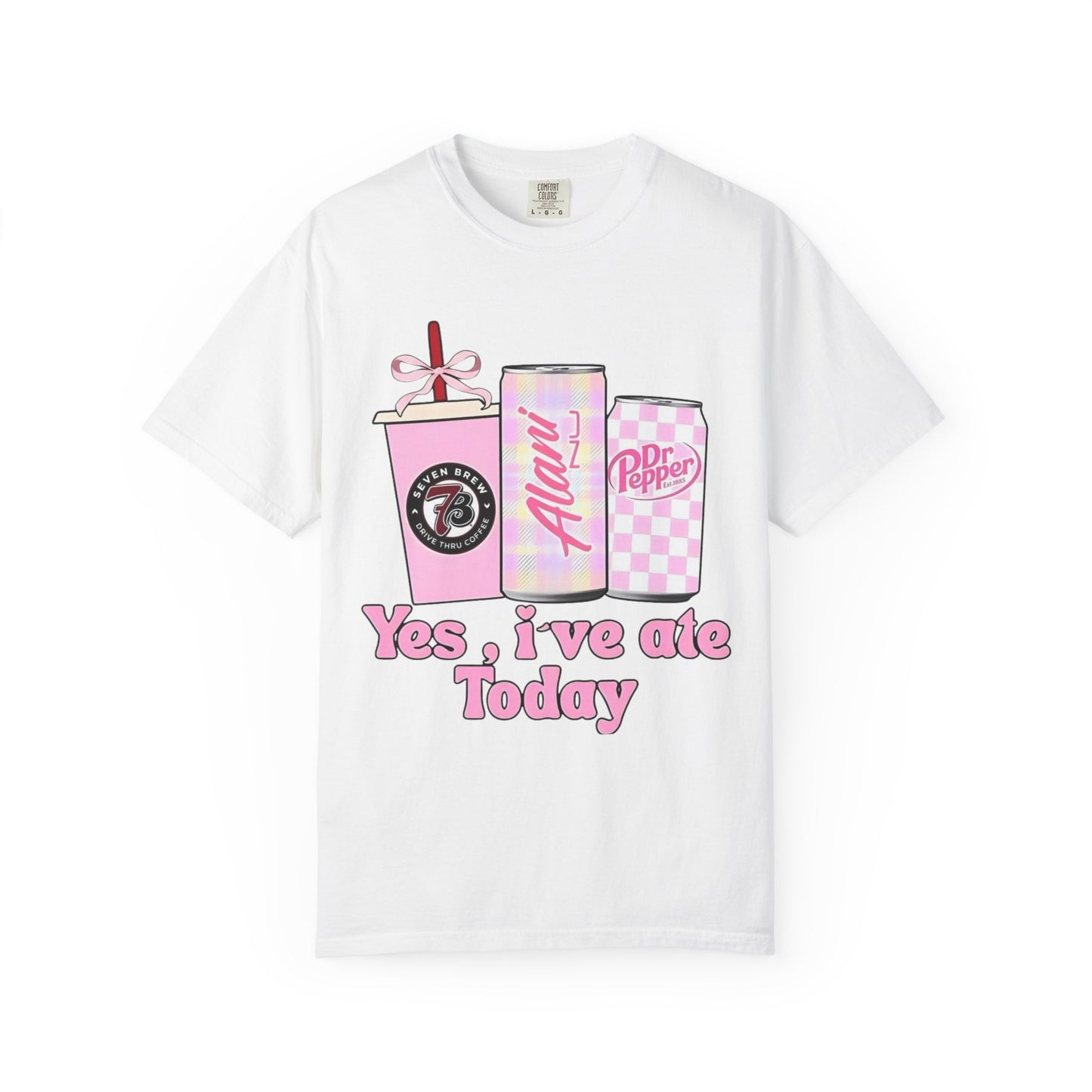 Yes, I've Ate Today T-shirt | Pink Drinks Illustration, Aloha Can, Dr Pepper