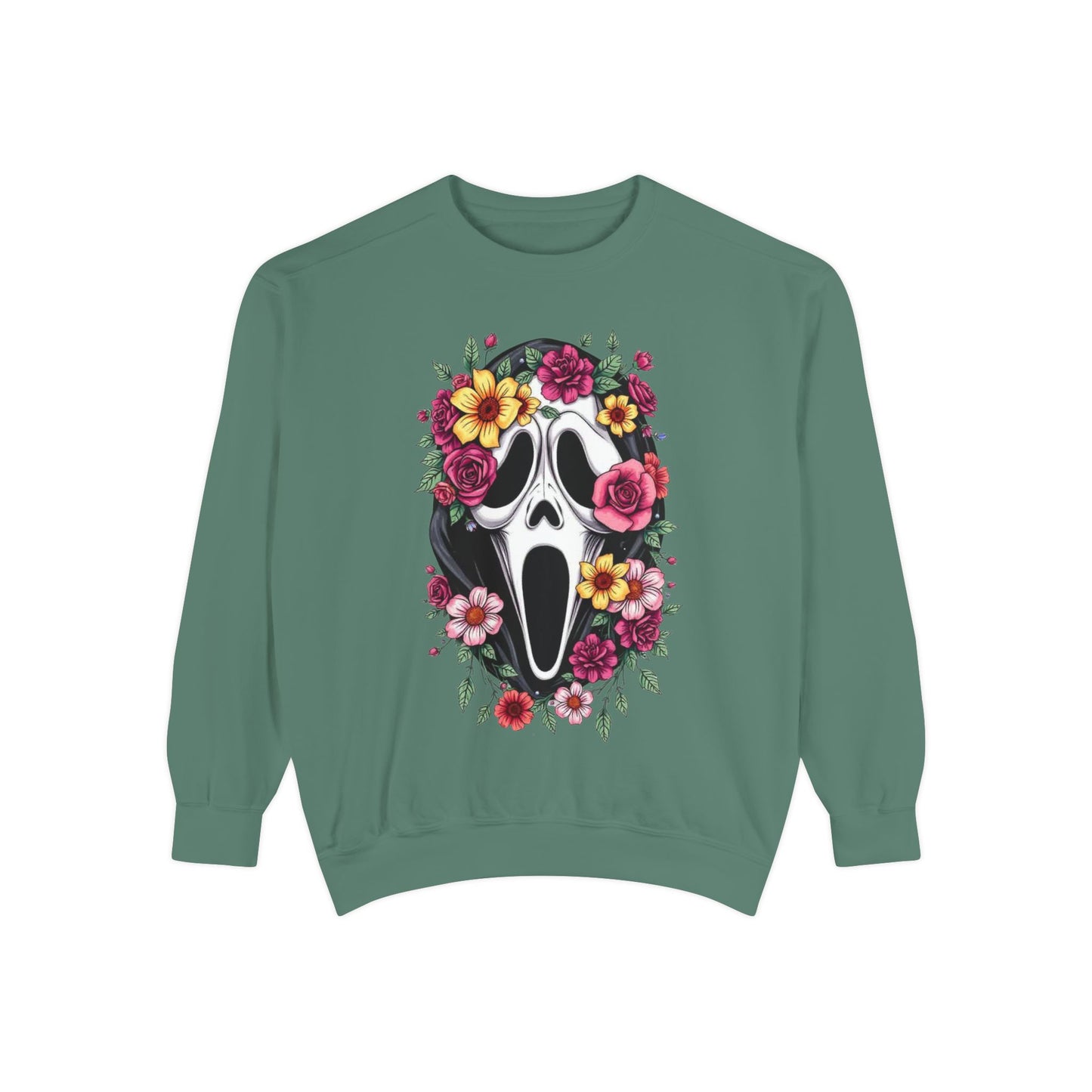Floral Scream Sweatshirt — Floral Ghost Face Crewneck