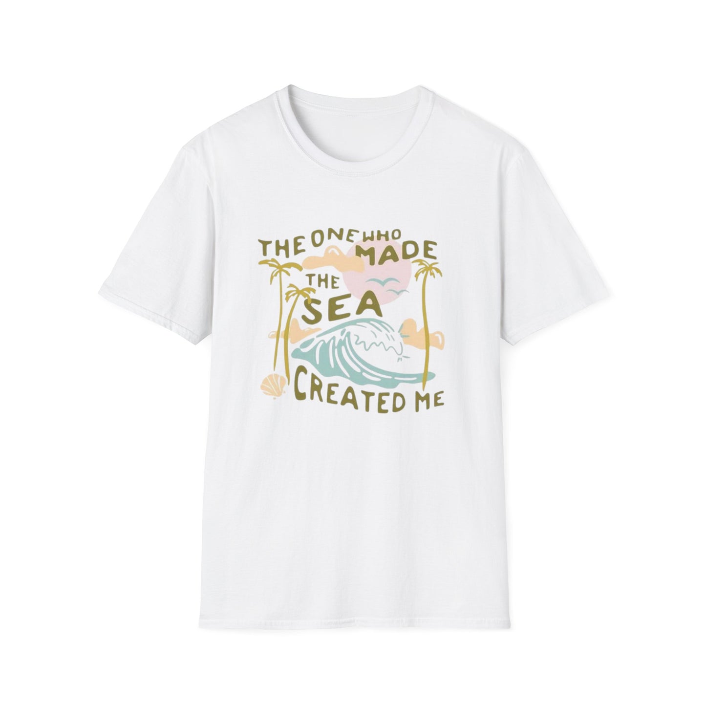 The One Who Made the Sea T-Shirt — Inspirational Beach Faith Graphic Tee
