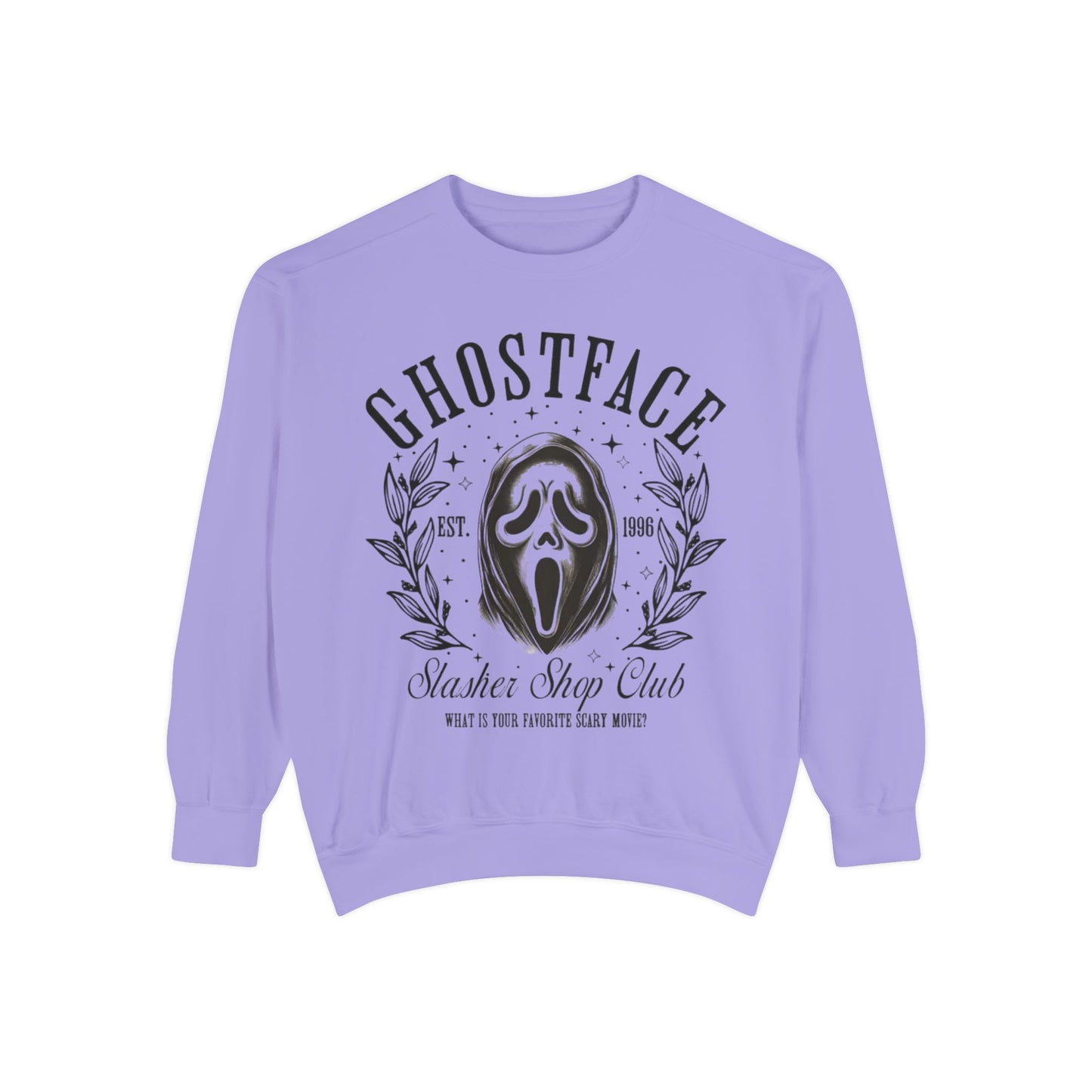 Ghostface Slasher Show Club Sweatshirt — Retro Horror Mask Crewneck