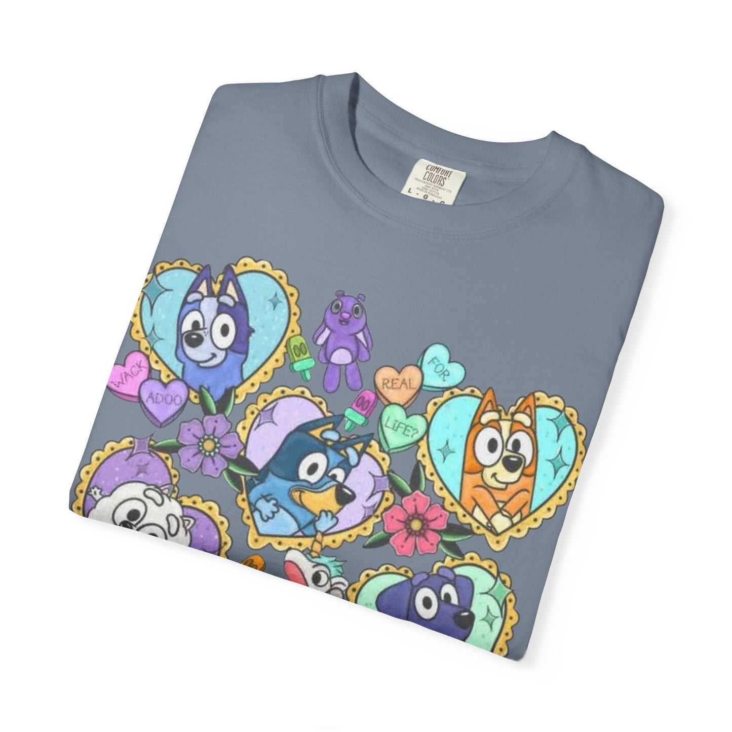 Cute Cartoon Birds Heart Collage T-Shirt | Colorful Avian Characters