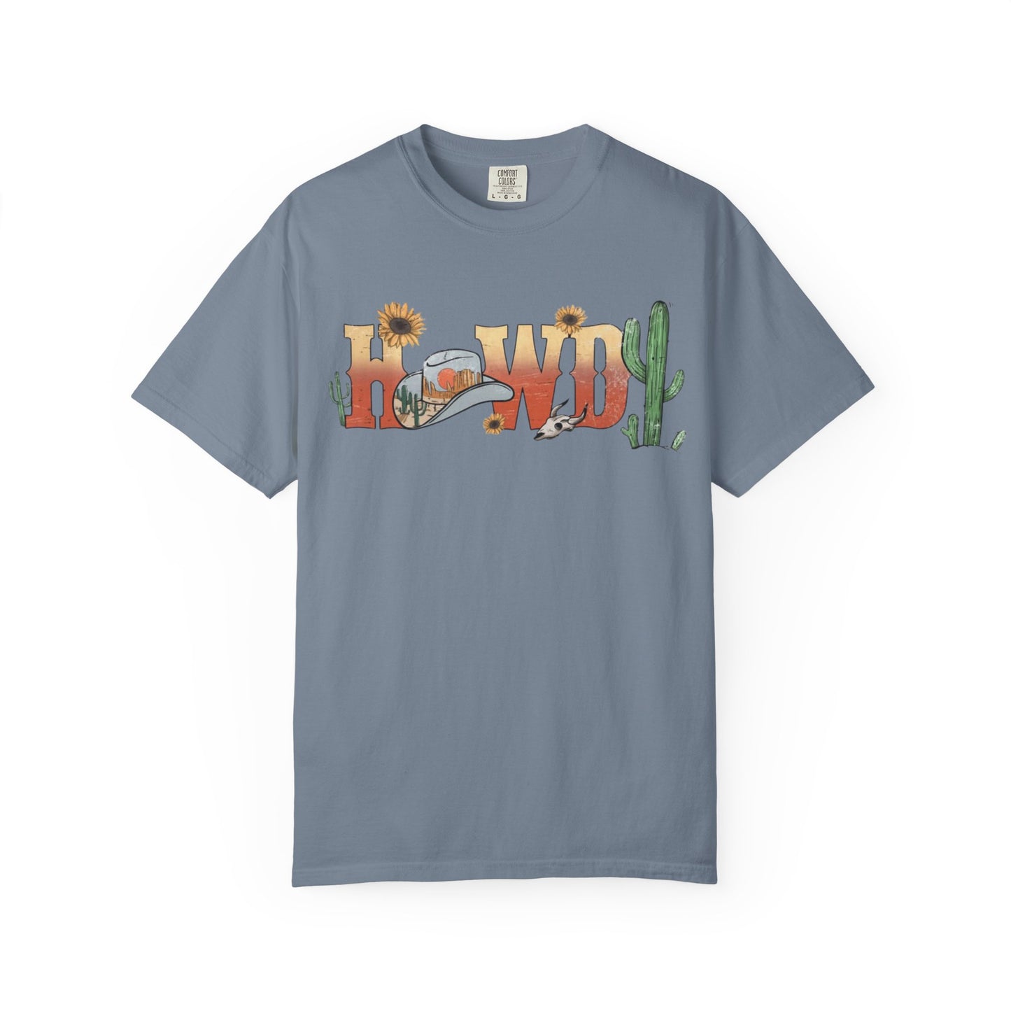 Howdy Western T-Shirt — Southwestern Cactus & Sunflower Graphic Tee
