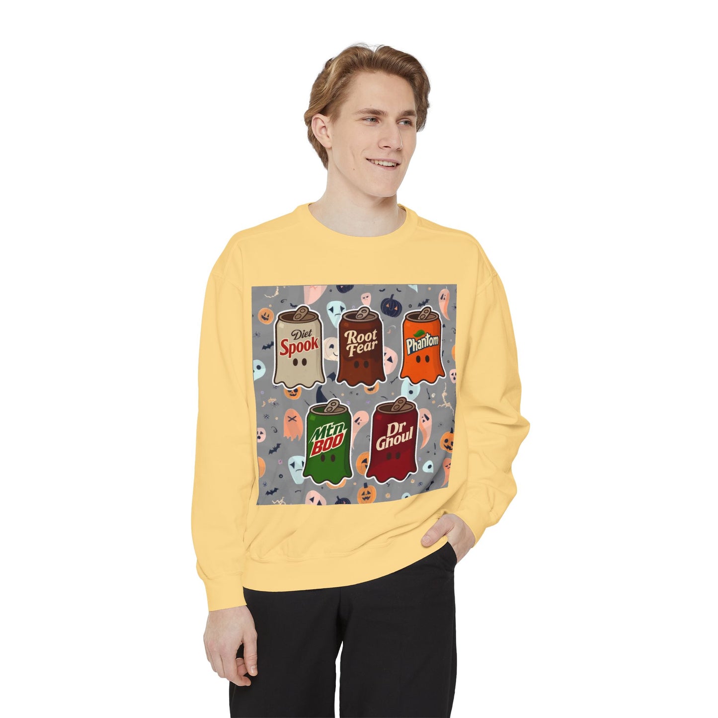 Halloween Candy Ghost Sweatshirt — Vintage Trick-or-Treat Candy Bar Design