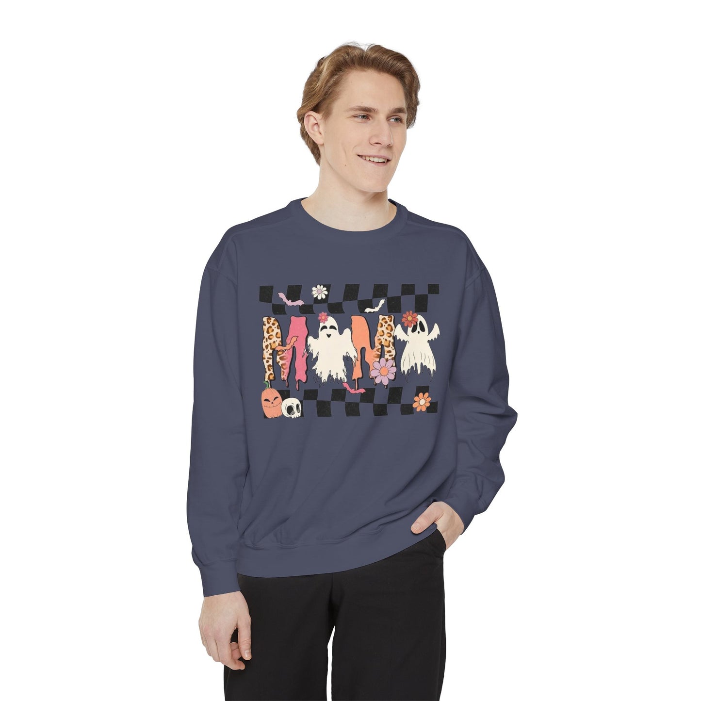 Checkerboard Cats Sweatshirt — Cute Cat Pattern Pullover