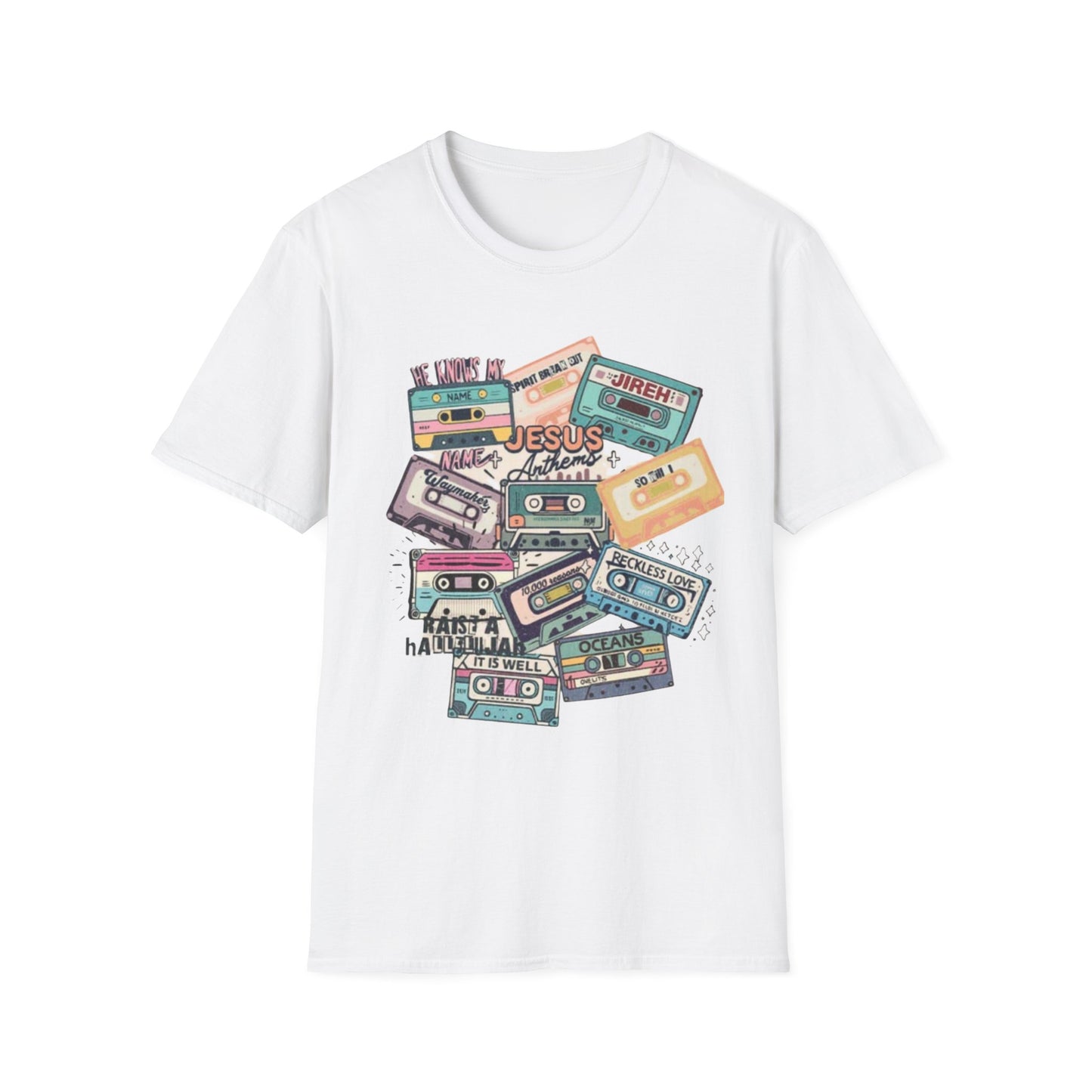 Vintage Cassette Jesus T-Shirt — Retro Worship Music Tee