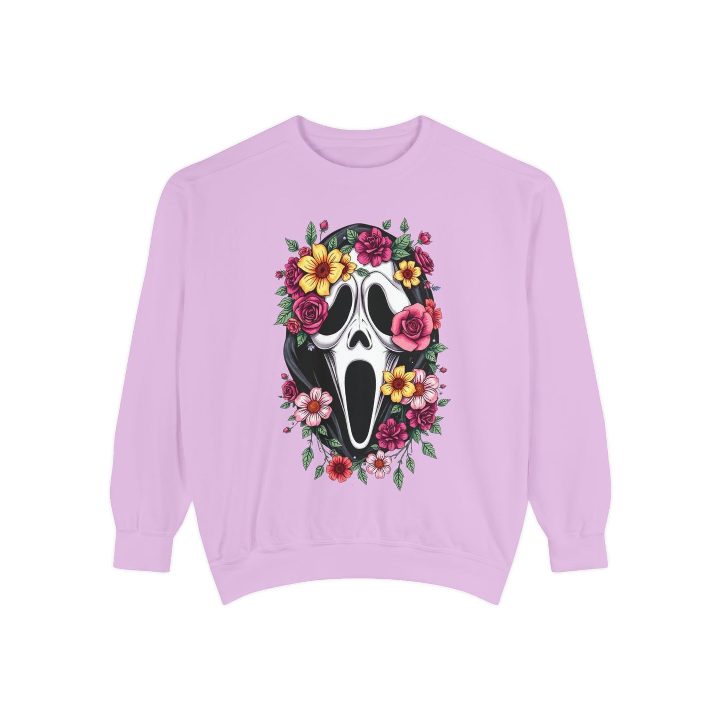 Floral Scream Sweatshirt — Floral Ghost Face Crewneck