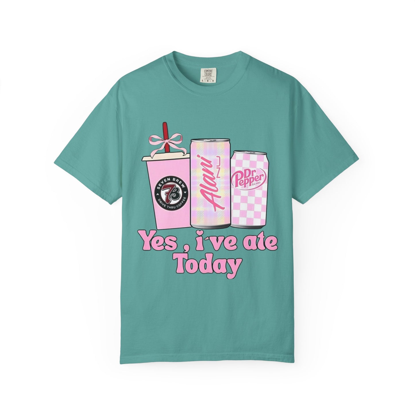 Yes, I've Ate Today T-shirt | Pink Drinks Illustration, Aloha Can, Dr Pepper