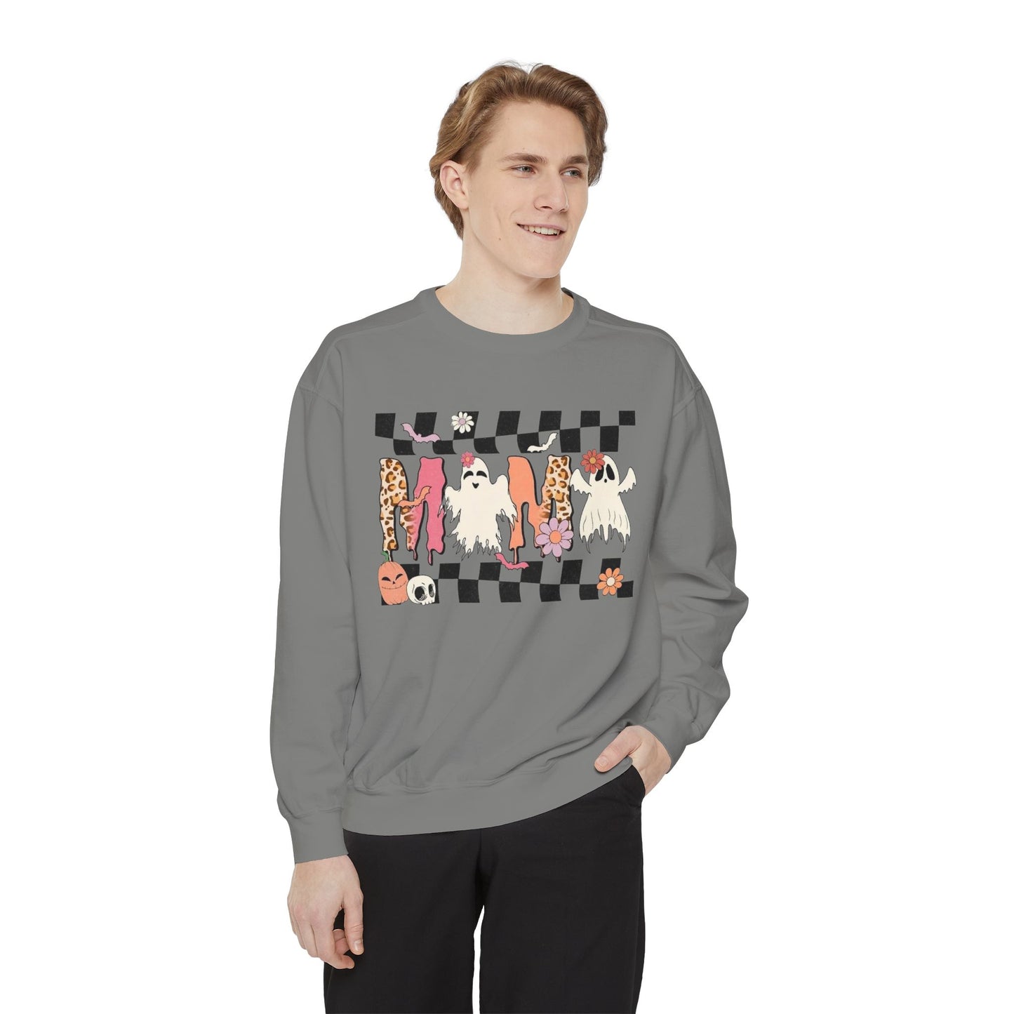 Checkerboard Cats Sweatshirt — Cute Cat Pattern Pullover