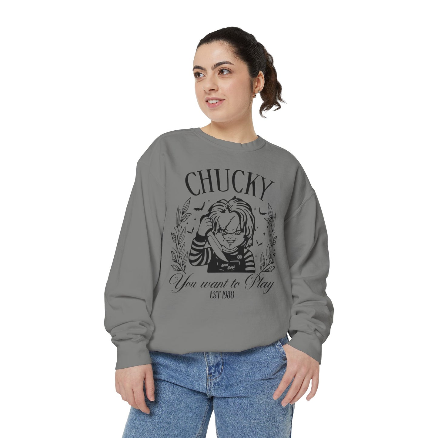 Chucky "You Want to Play" Graphic Sweatshirt
