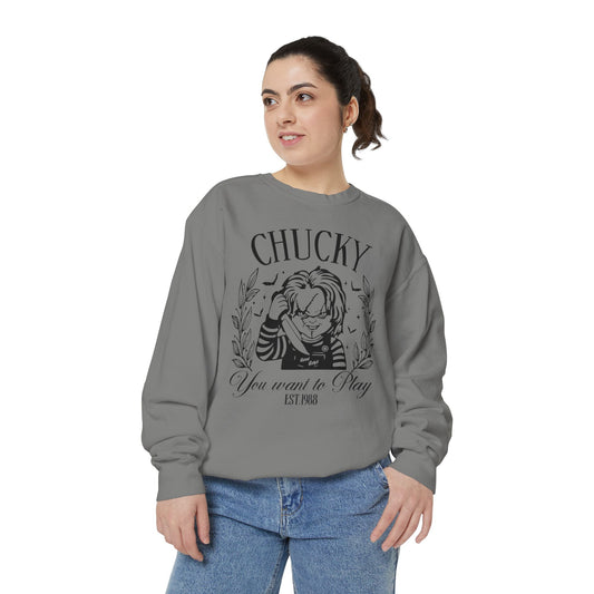 Chucky "You Want to Play" Graphic Sweatshirt