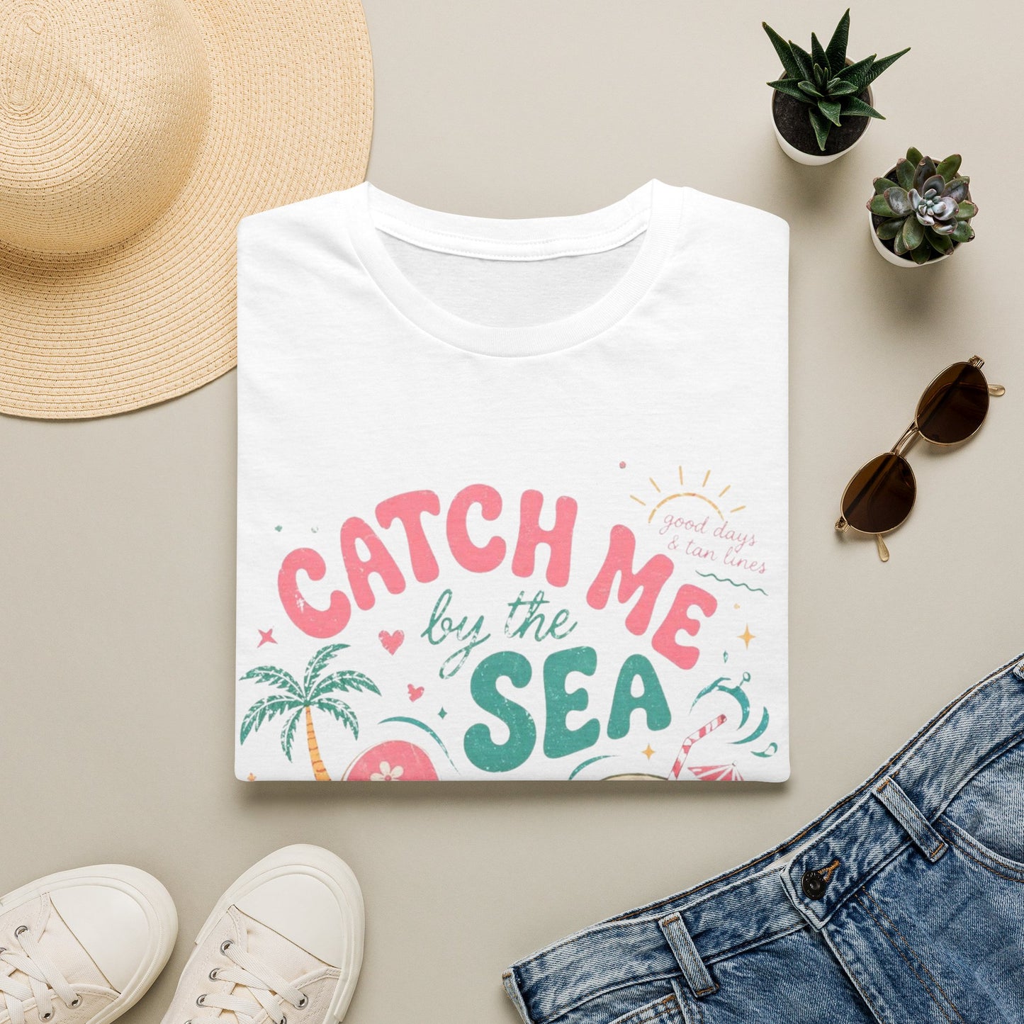 Sea Vibes T-Shirt — "Catch Me by the Sea" Graphic Tee