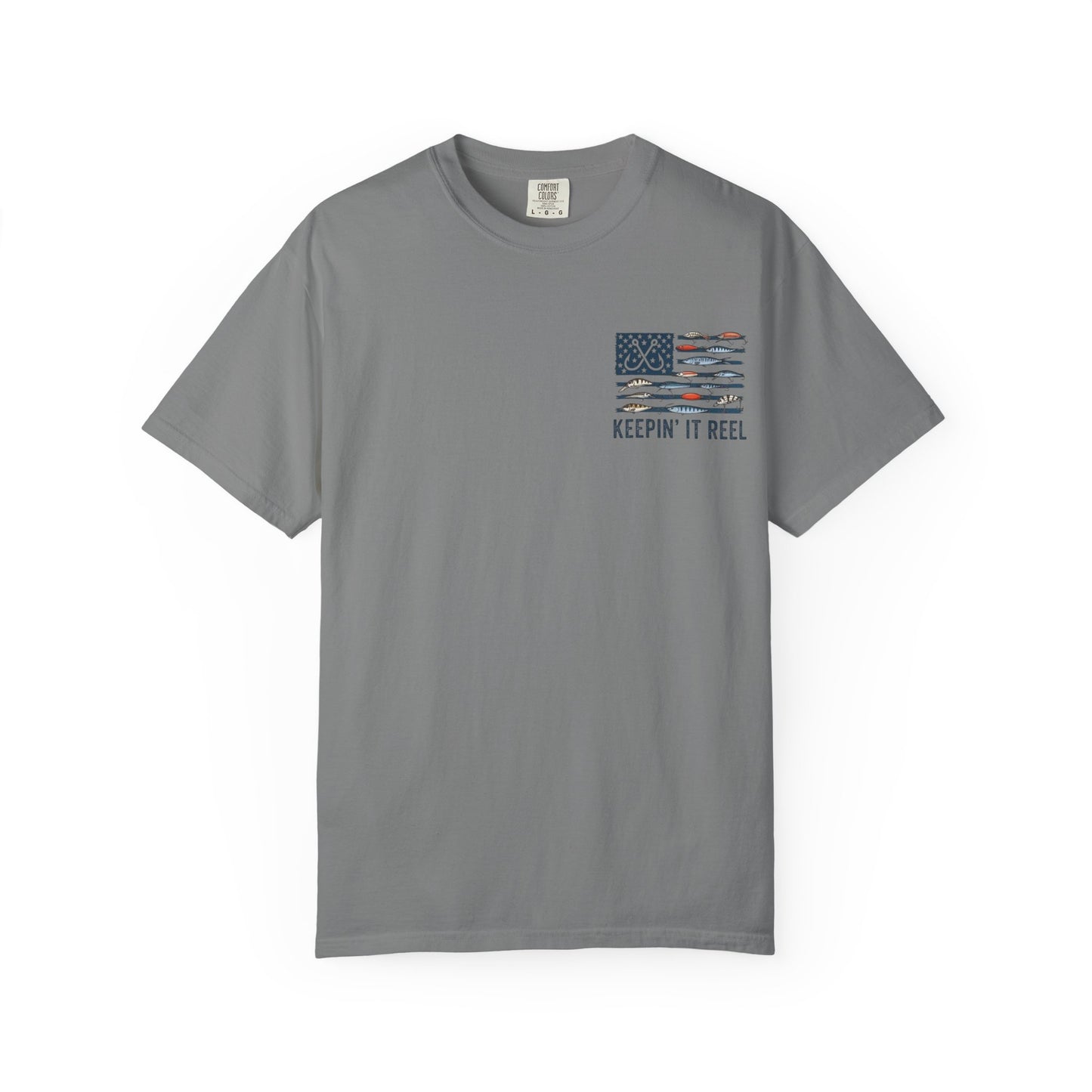 Fishing Flag T-Shirt — "Keepin' It Reel" Patriotic Angler Tee