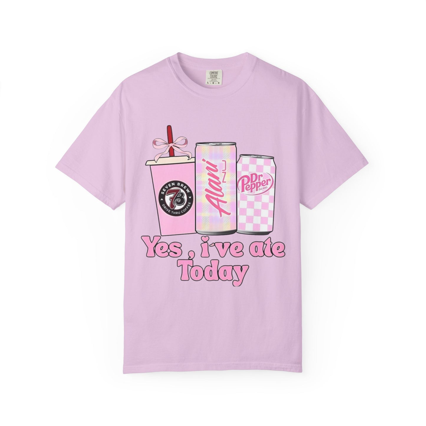 Yes, I've Ate Today T-shirt | Pink Drinks Illustration, Aloha Can, Dr Pepper