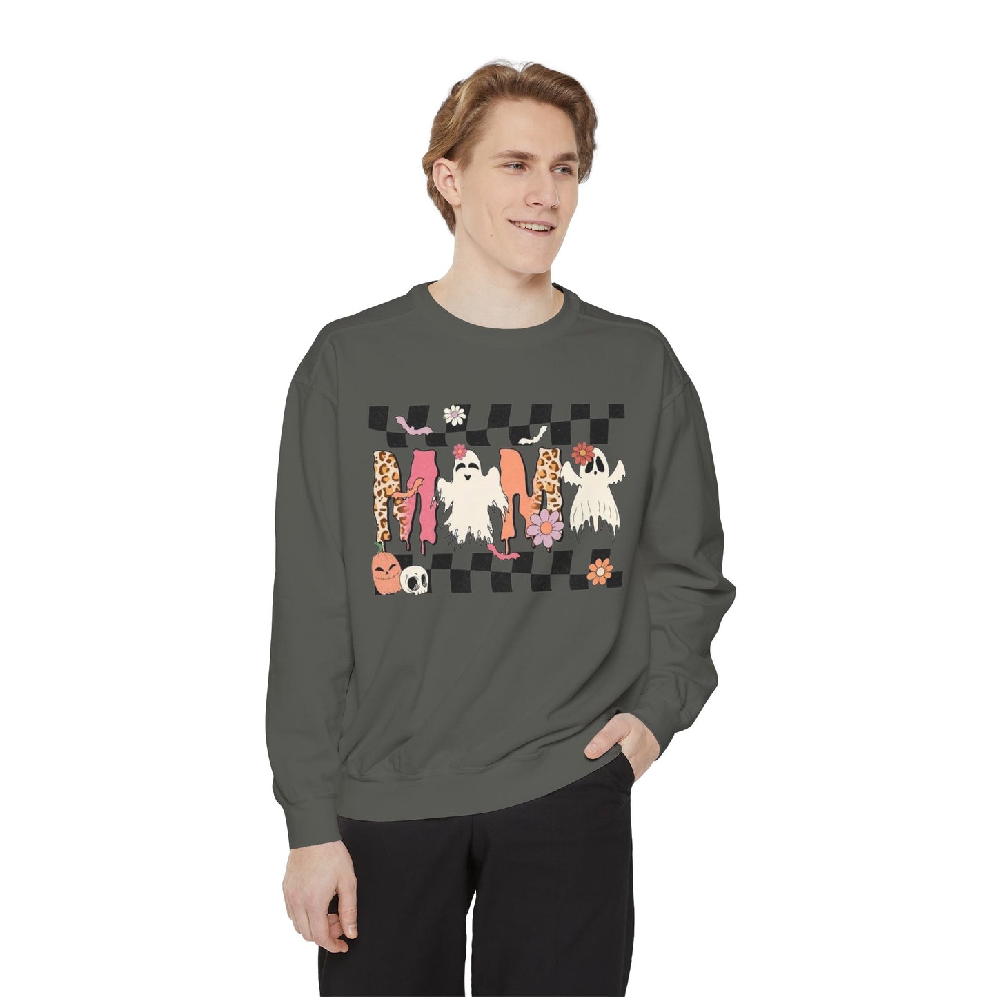 Checkerboard Cats Sweatshirt — Cute Cat Pattern Pullover