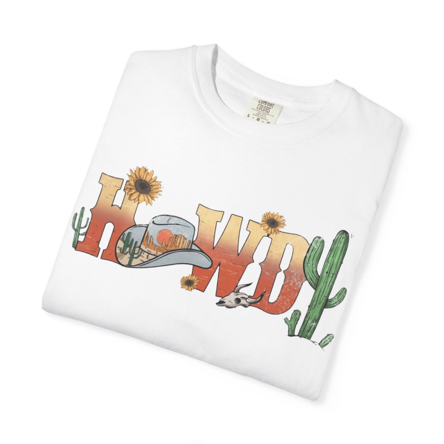 Howdy Western T-Shirt — Southwestern Cactus & Sunflower Graphic Tee