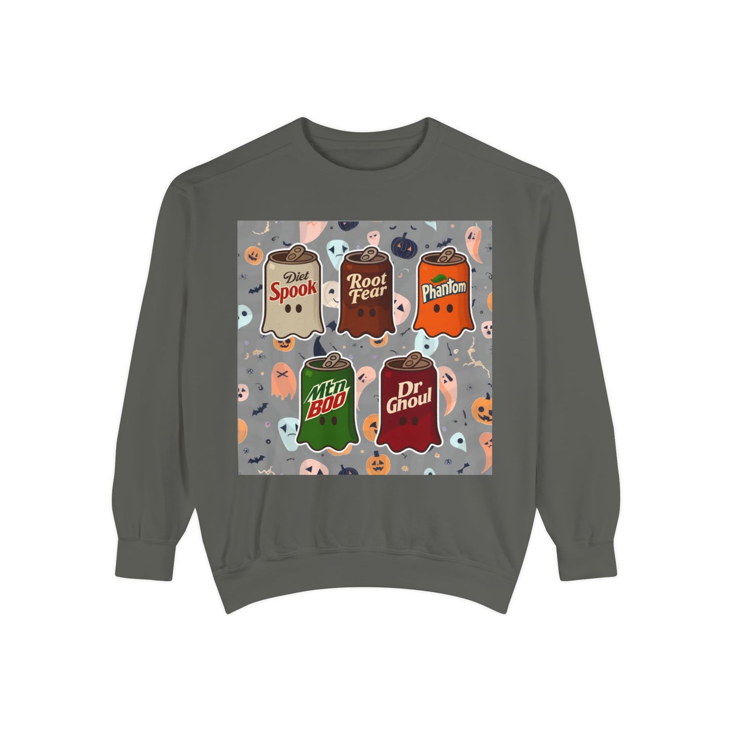 Halloween Candy Ghost Sweatshirt — Vintage Trick-or-Treat Candy Bar Design