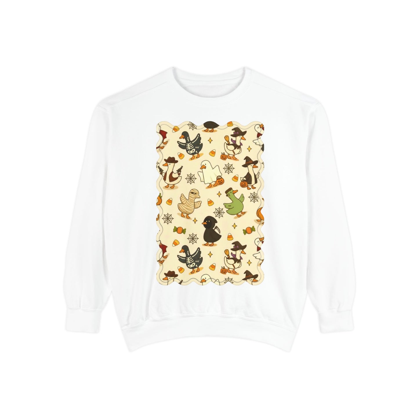 Autumn Witch Cat Pattern Sweatshirt
