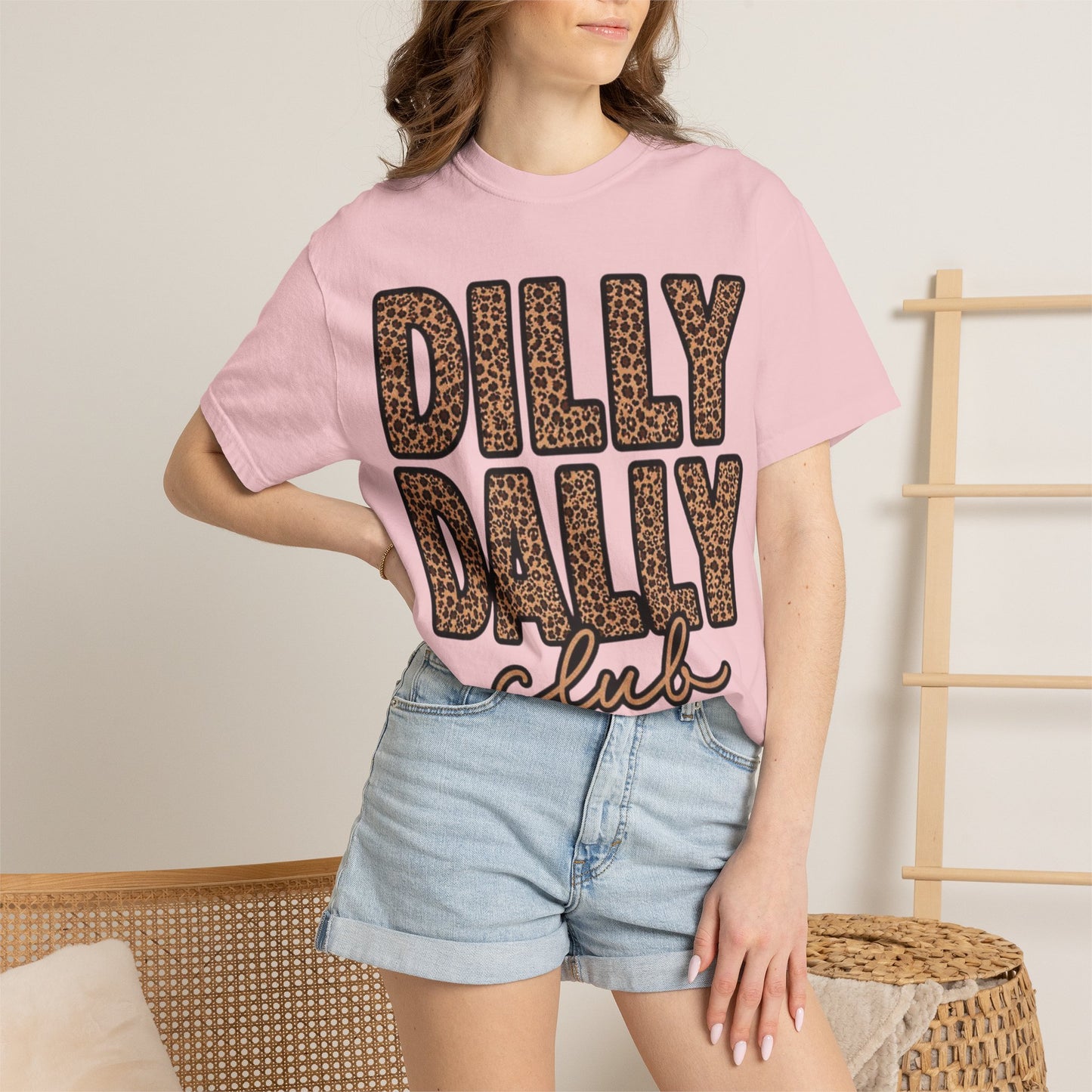 Dilly Dally Club Leopard Print T-Shirt