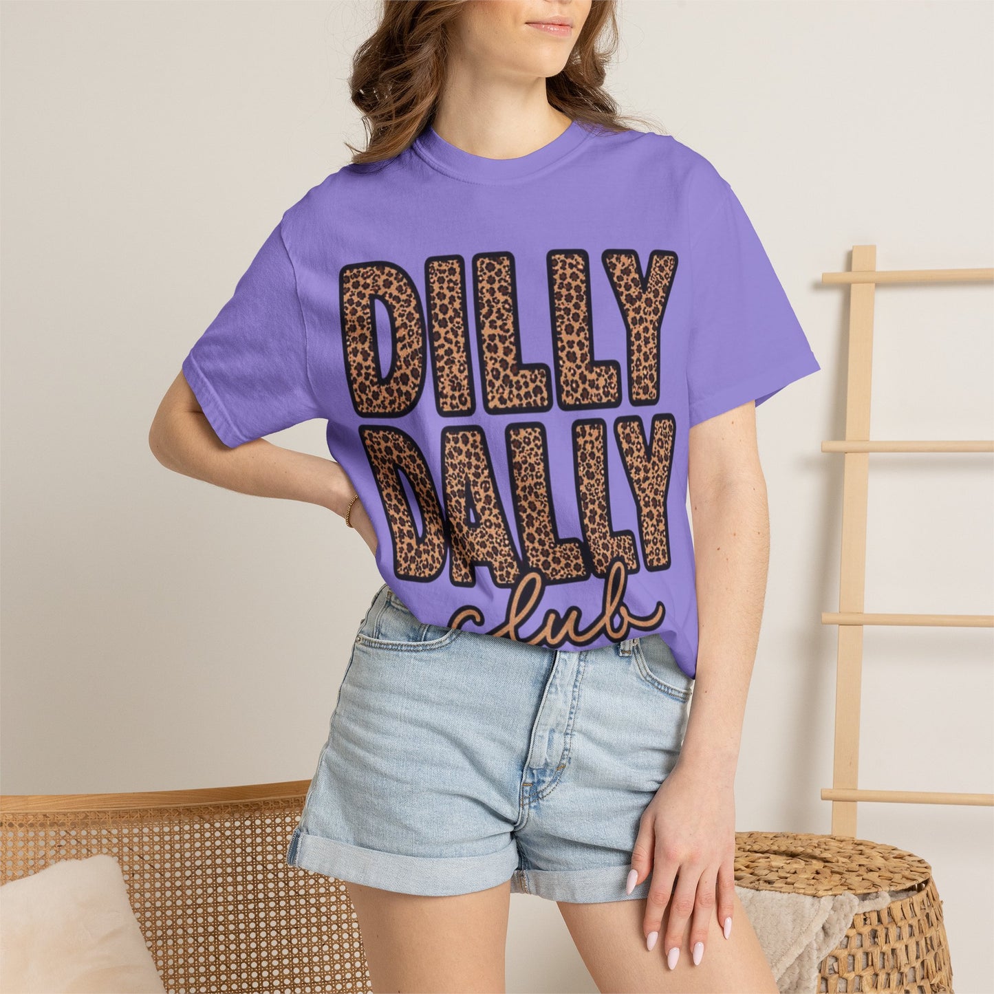 Dilly Dally Club Leopard Print T-Shirt
