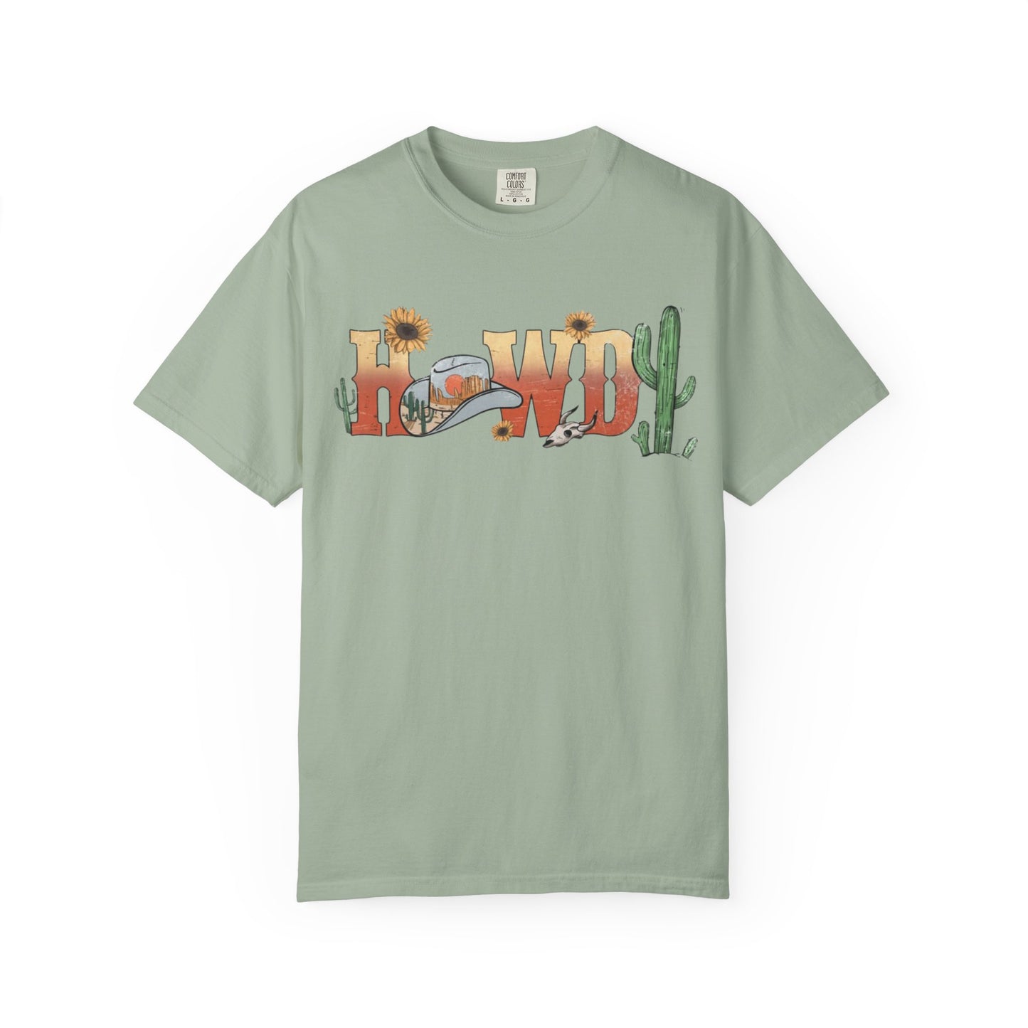 Howdy Western T-Shirt — Southwestern Cactus & Sunflower Graphic Tee