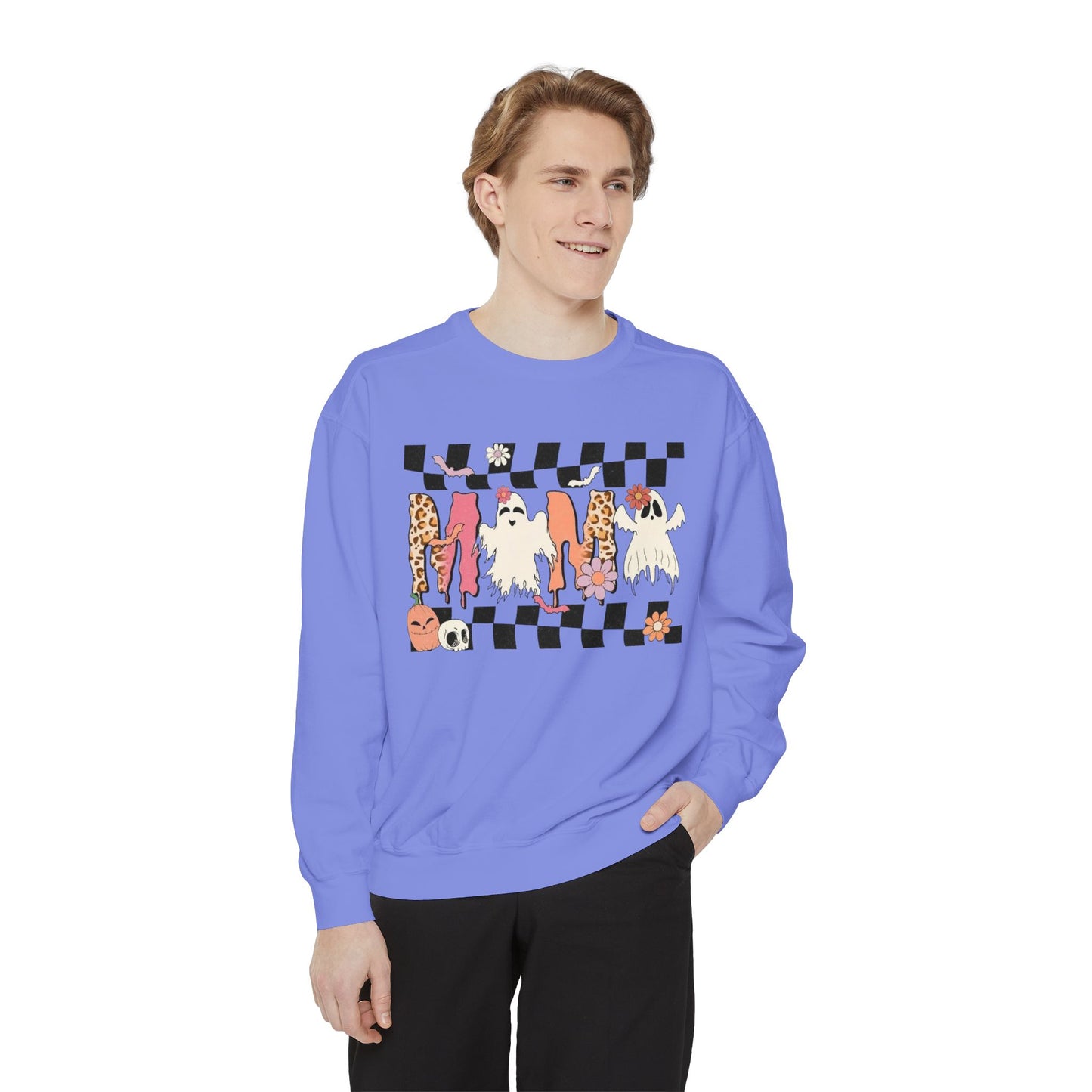 Checkerboard Cats Sweatshirt — Cute Cat Pattern Pullover