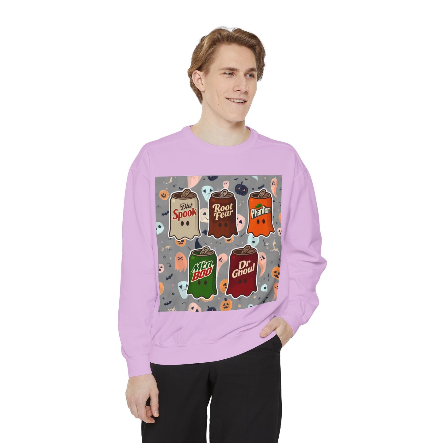 Halloween Candy Ghost Sweatshirt — Vintage Trick-or-Treat Candy Bar Design