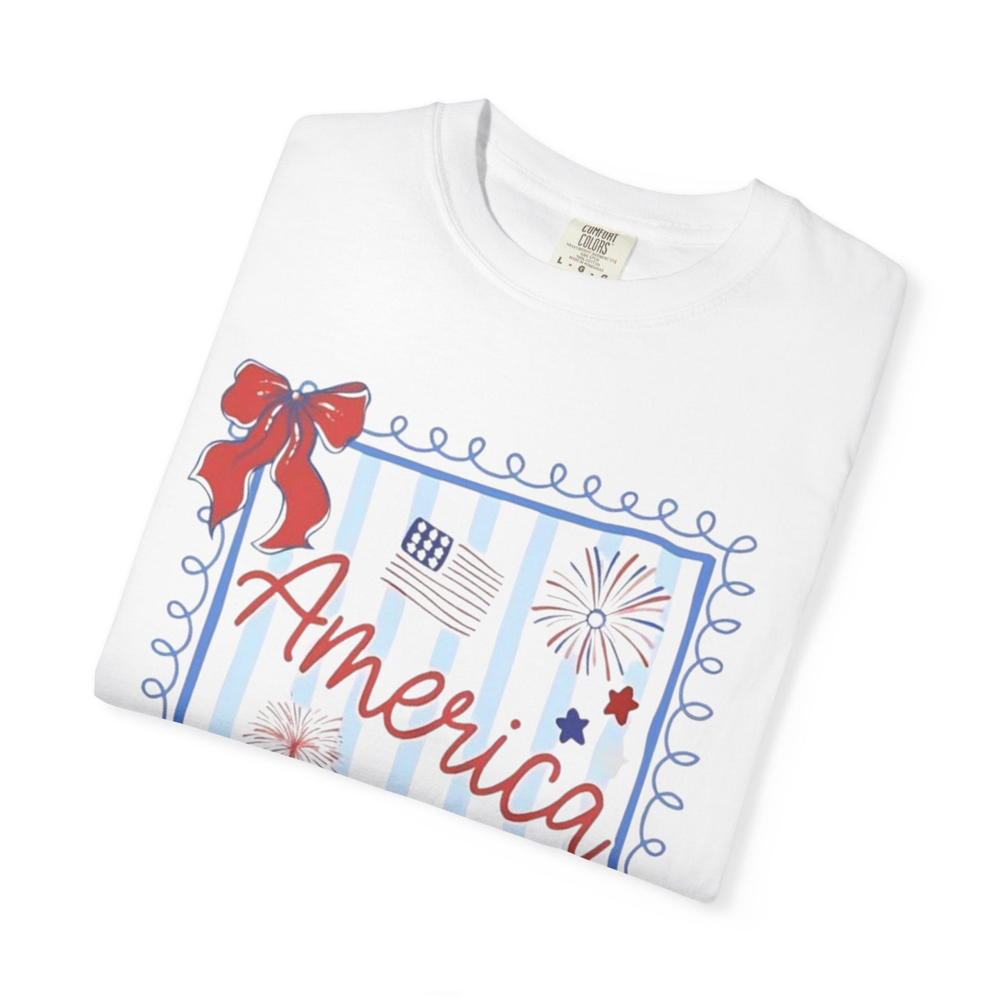 America 1776 Patriotic T-Shirt — Red White & Blue Fourth of July Tee