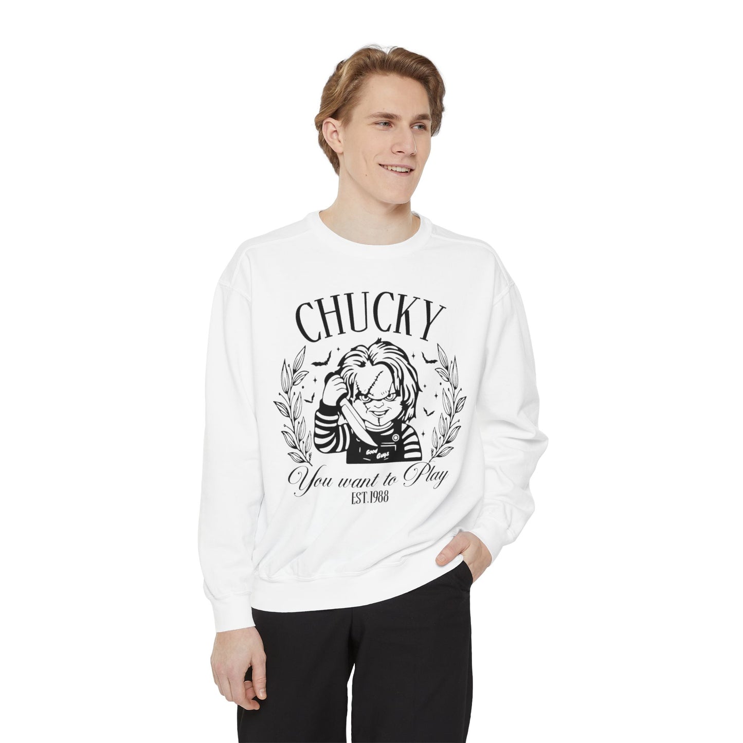 Chucky "You Want to Play" Graphic Sweatshirt