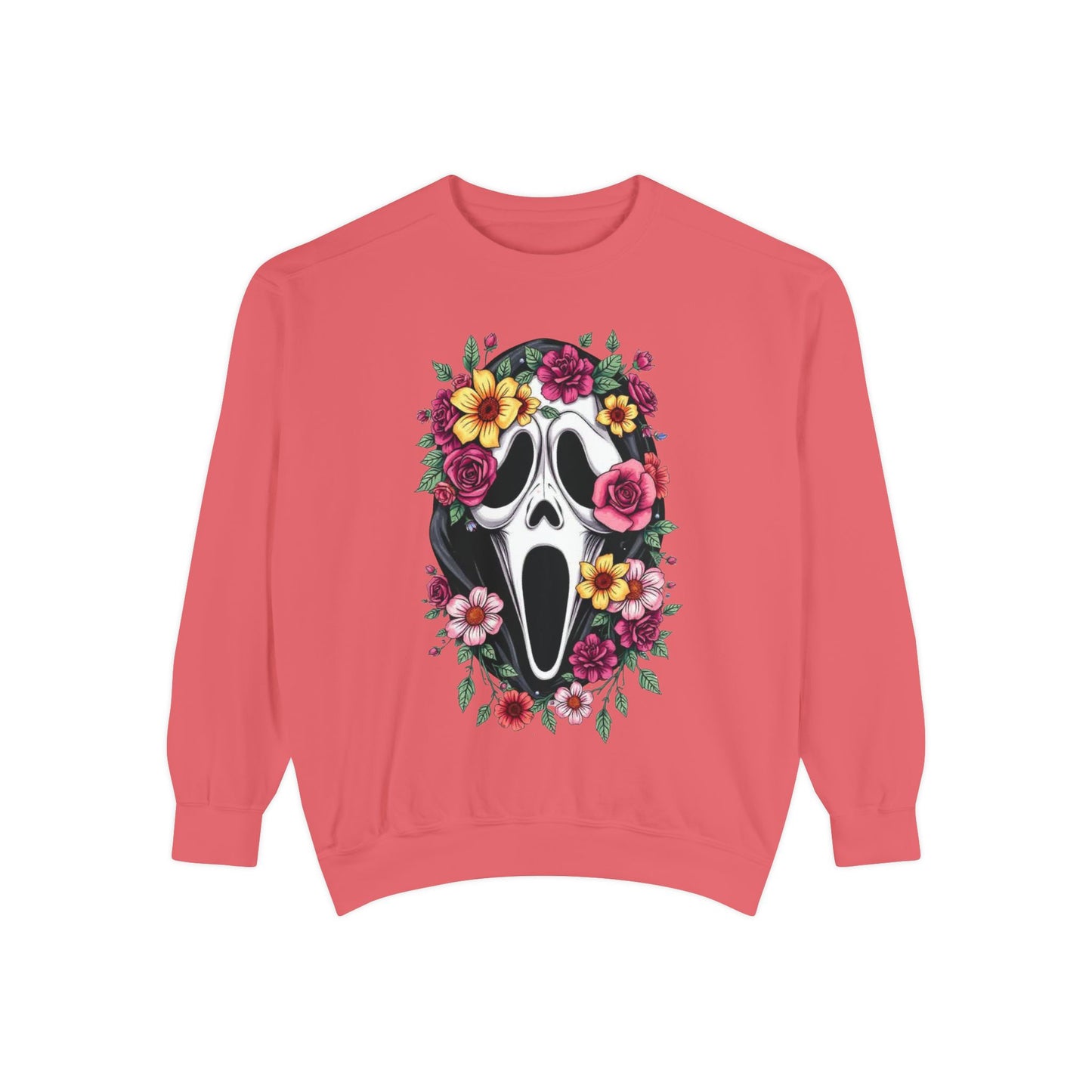 Floral Scream Sweatshirt — Floral Ghost Face Crewneck