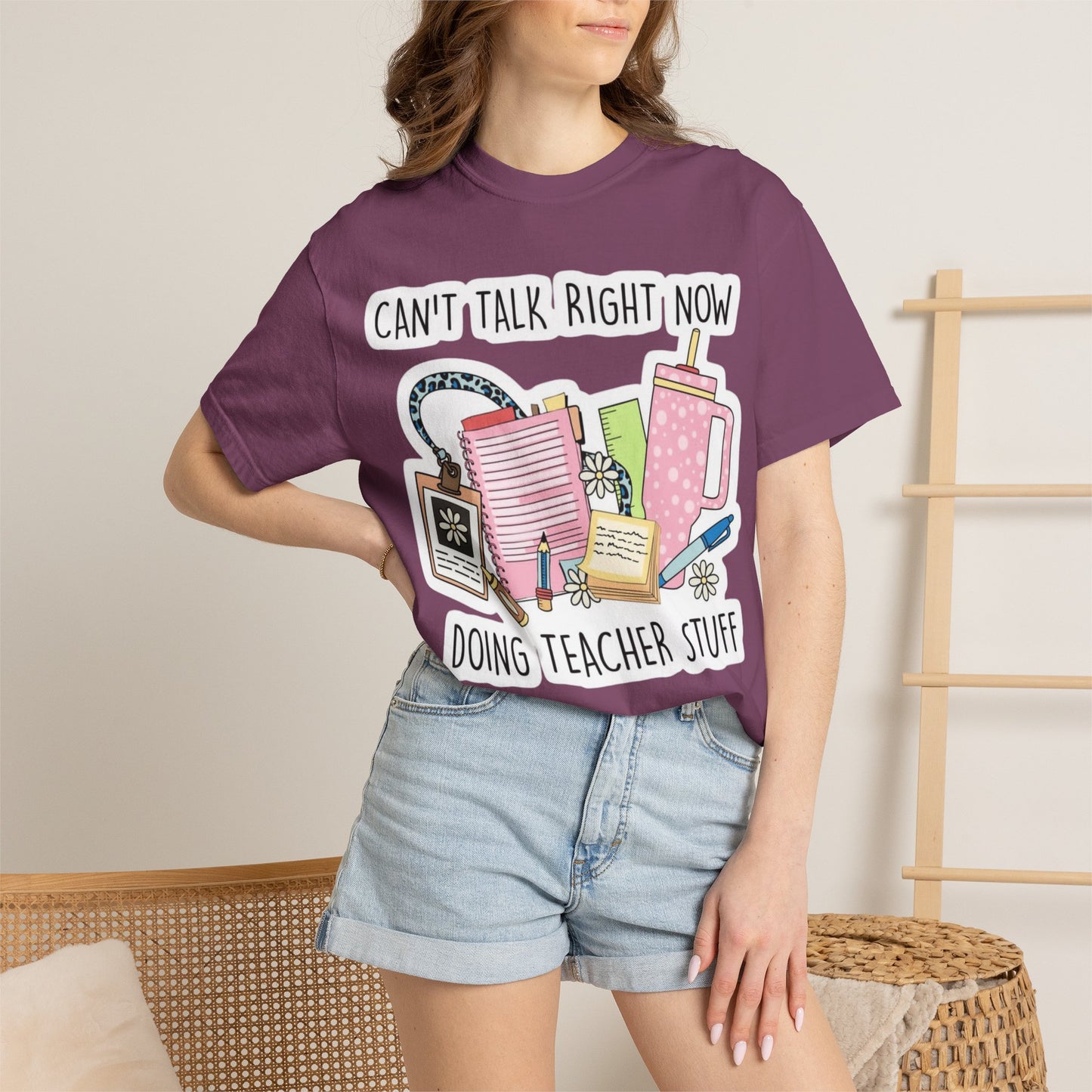 Can't Talk Right Now Doing Teacher Stuff T-Shirt — Funny Teacher Graphic Tee